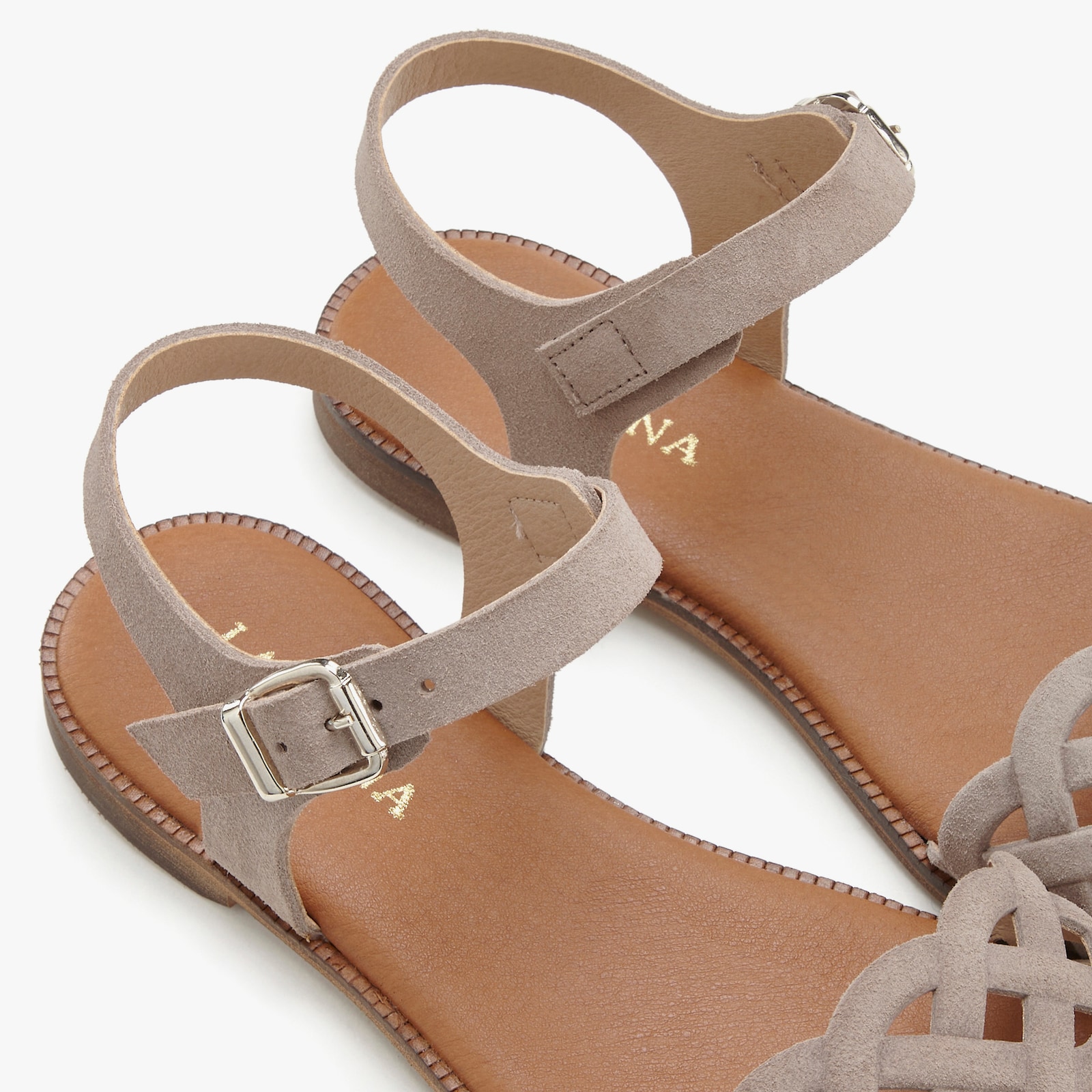 LASCANA Sandale mit Flecht-Riemen - beige