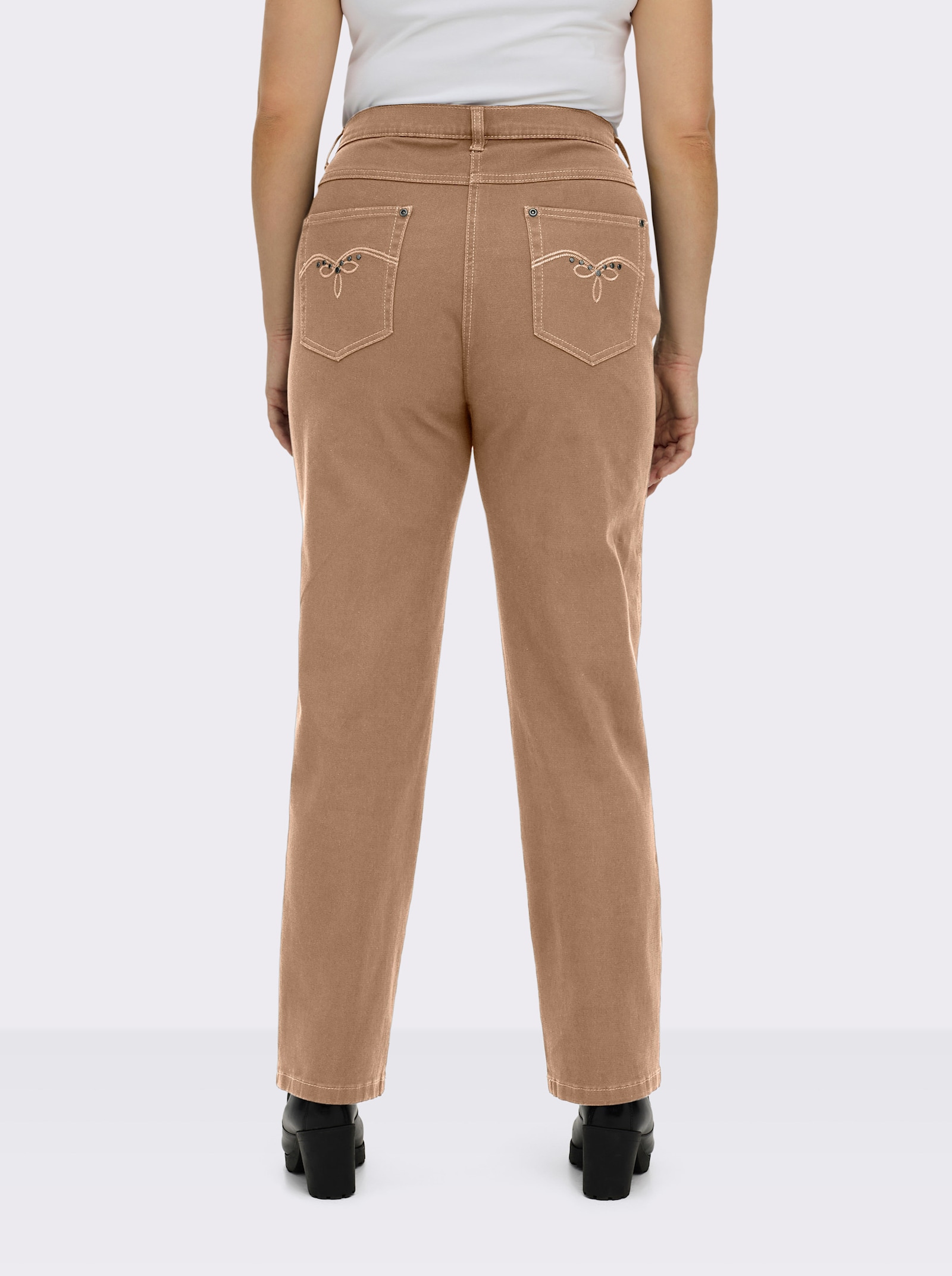 5-Pocket-Jeans mit Stretch-Anteil - camel