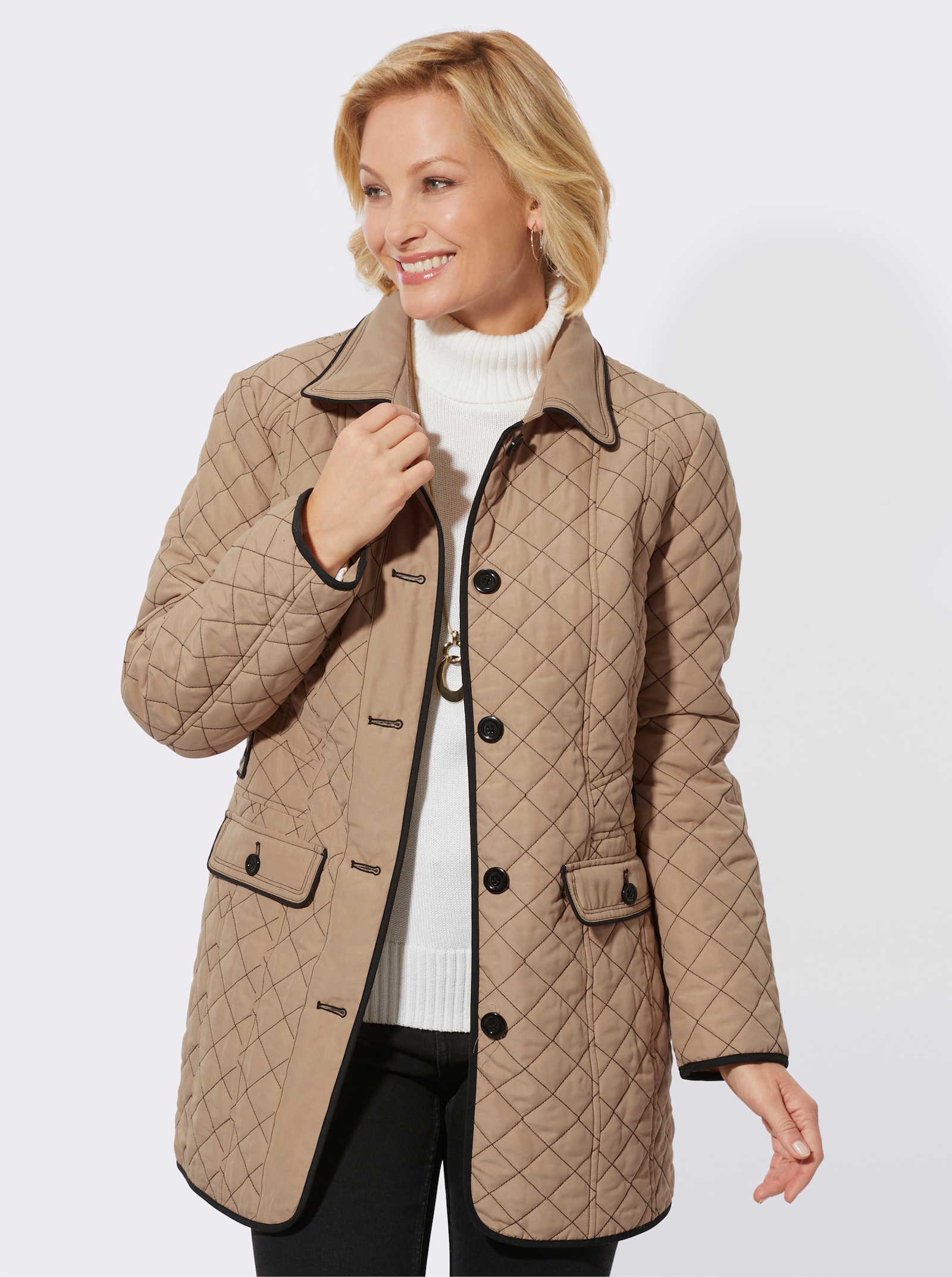 Steppjacke in Micro-Moss-Qualität - camel