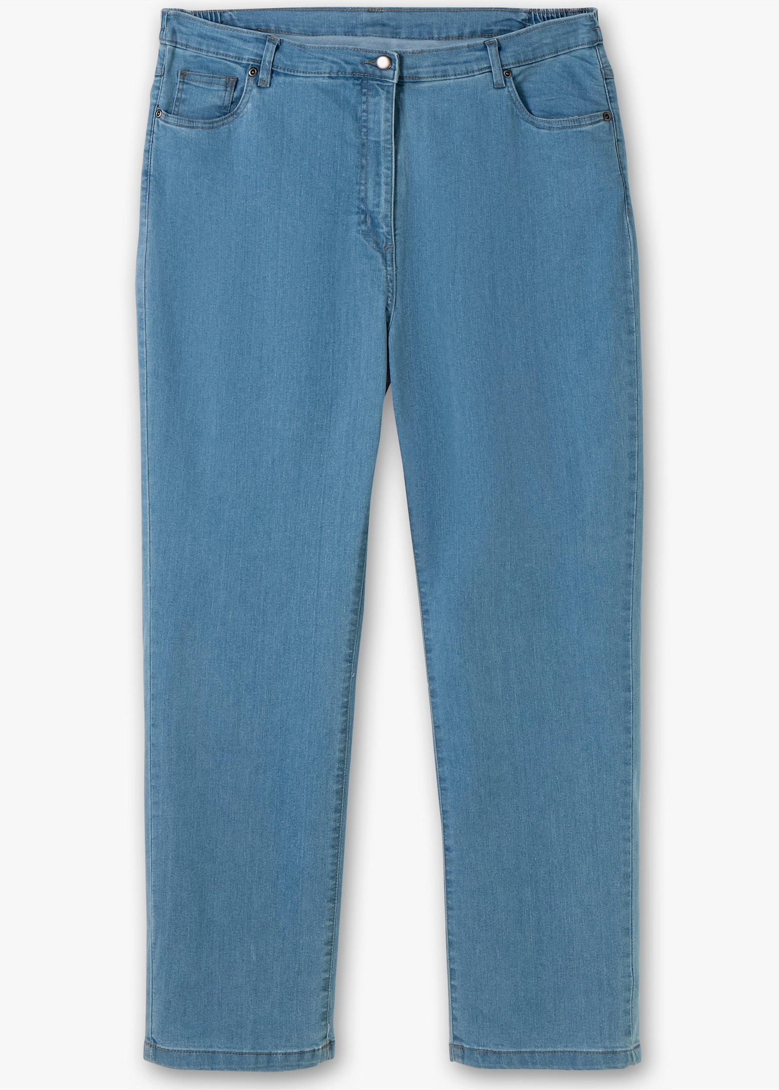5-Pocket-Jeans mit Stickerei-Motiv - blue-bleached