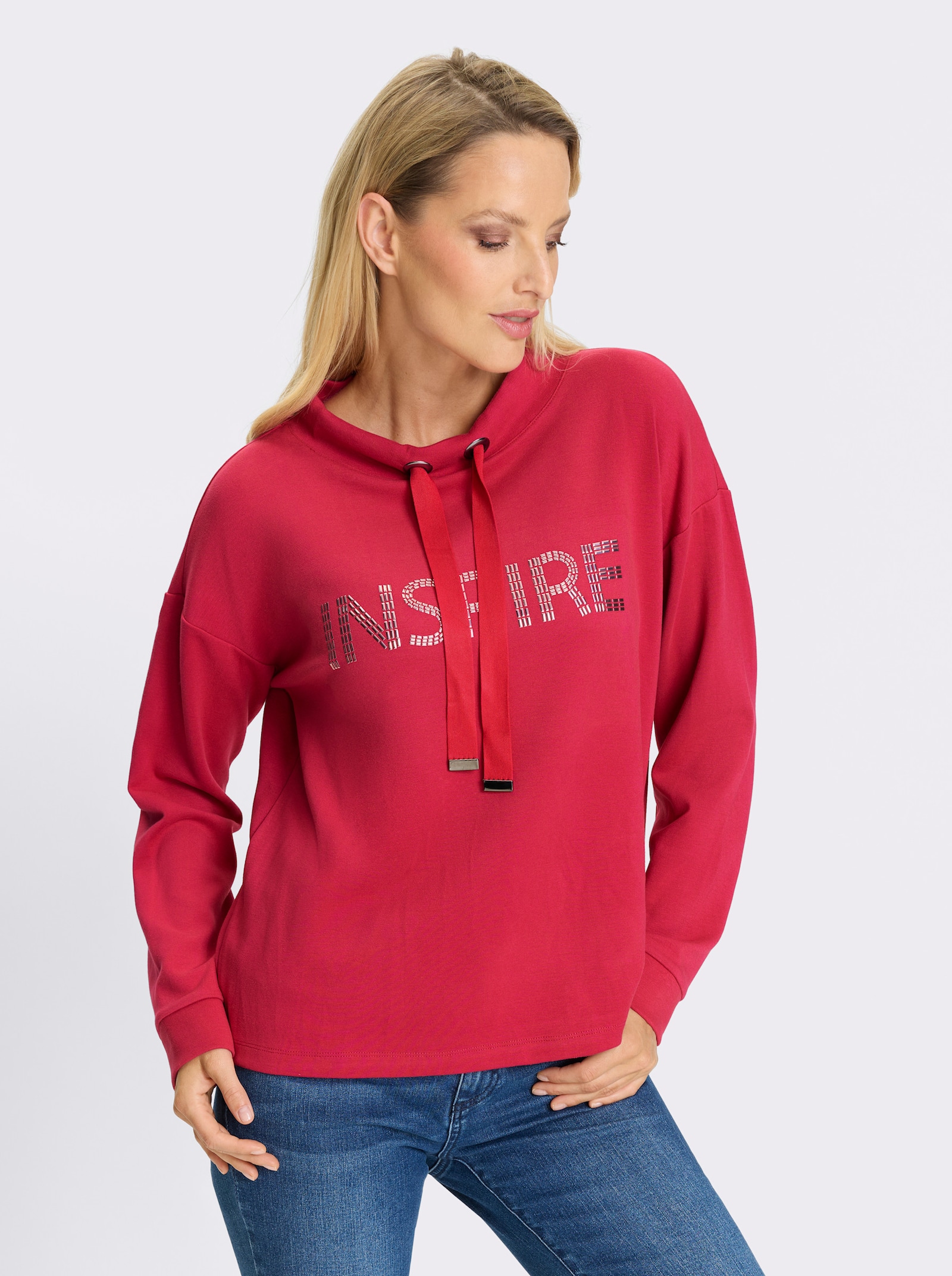 heine Sweatshirt mit Stehkragen - pink
