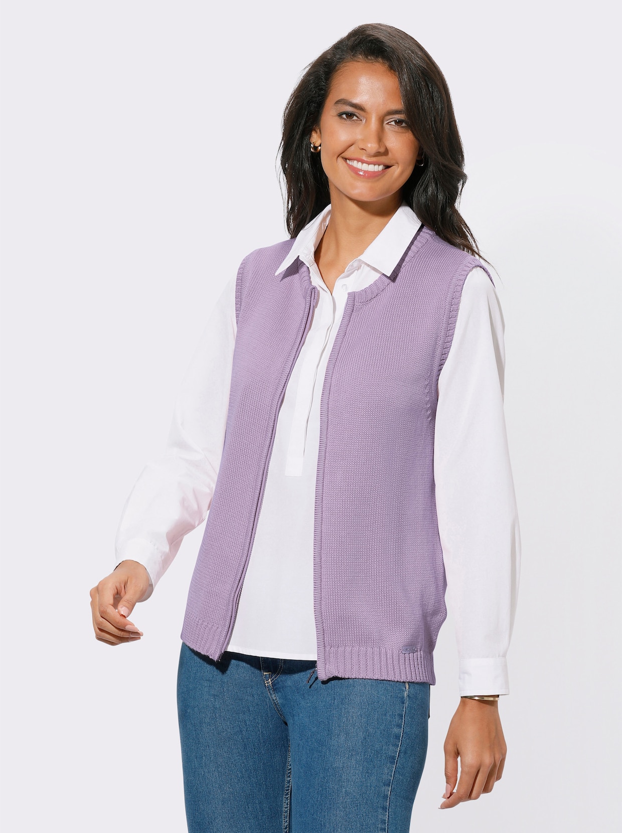 gilet en tricot - parme