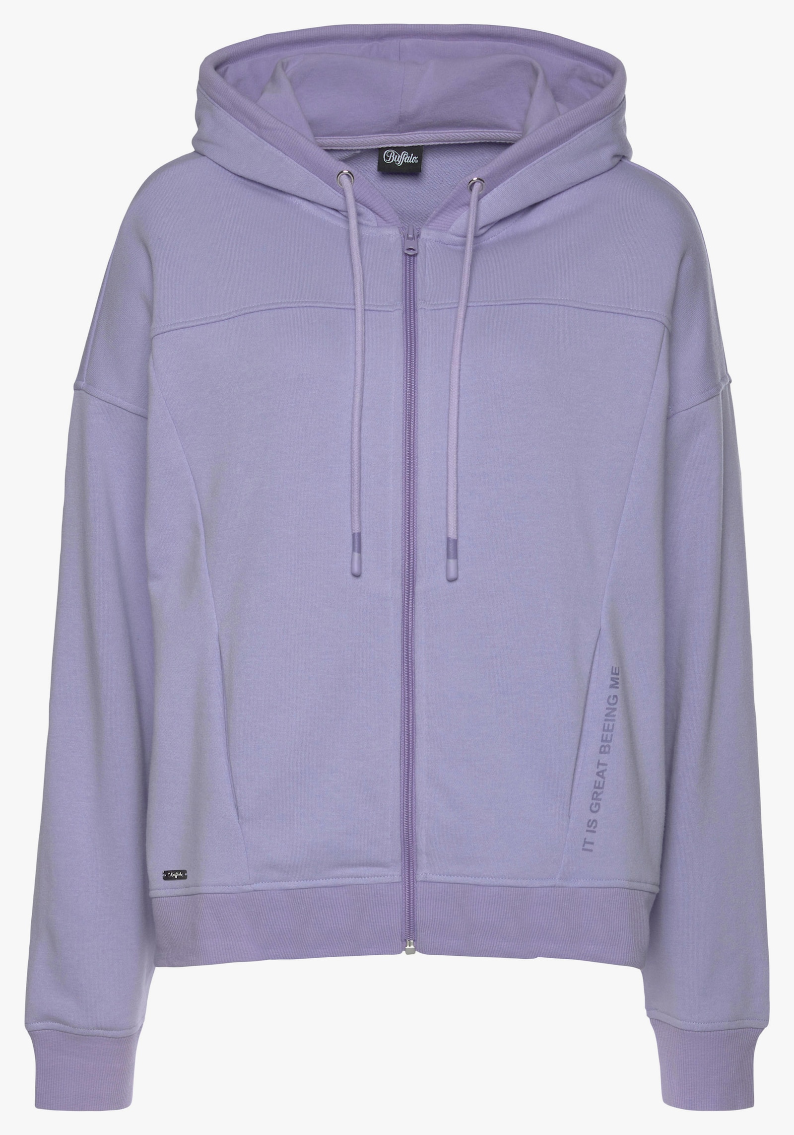 Buffalo Sweatvest met capuchon - lavendel