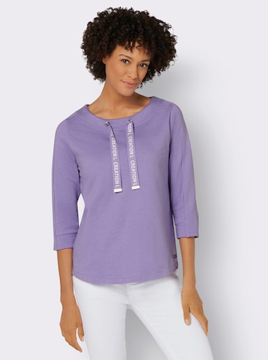 Sweatshirt mit 3/4-Ärmeln - lavendel