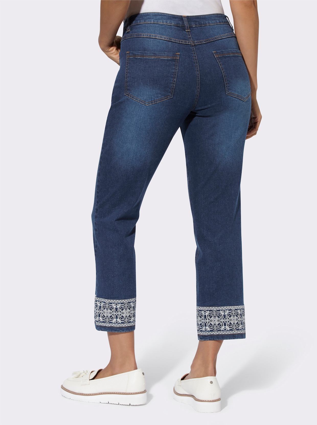 7/8-Jeans - blue-stone-washed