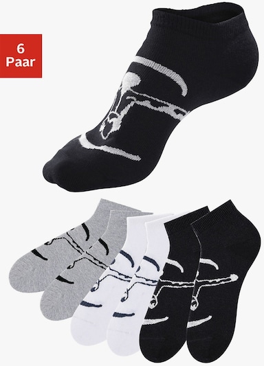 Chiemsee Sneakersocken - schwarz, weiß, grau