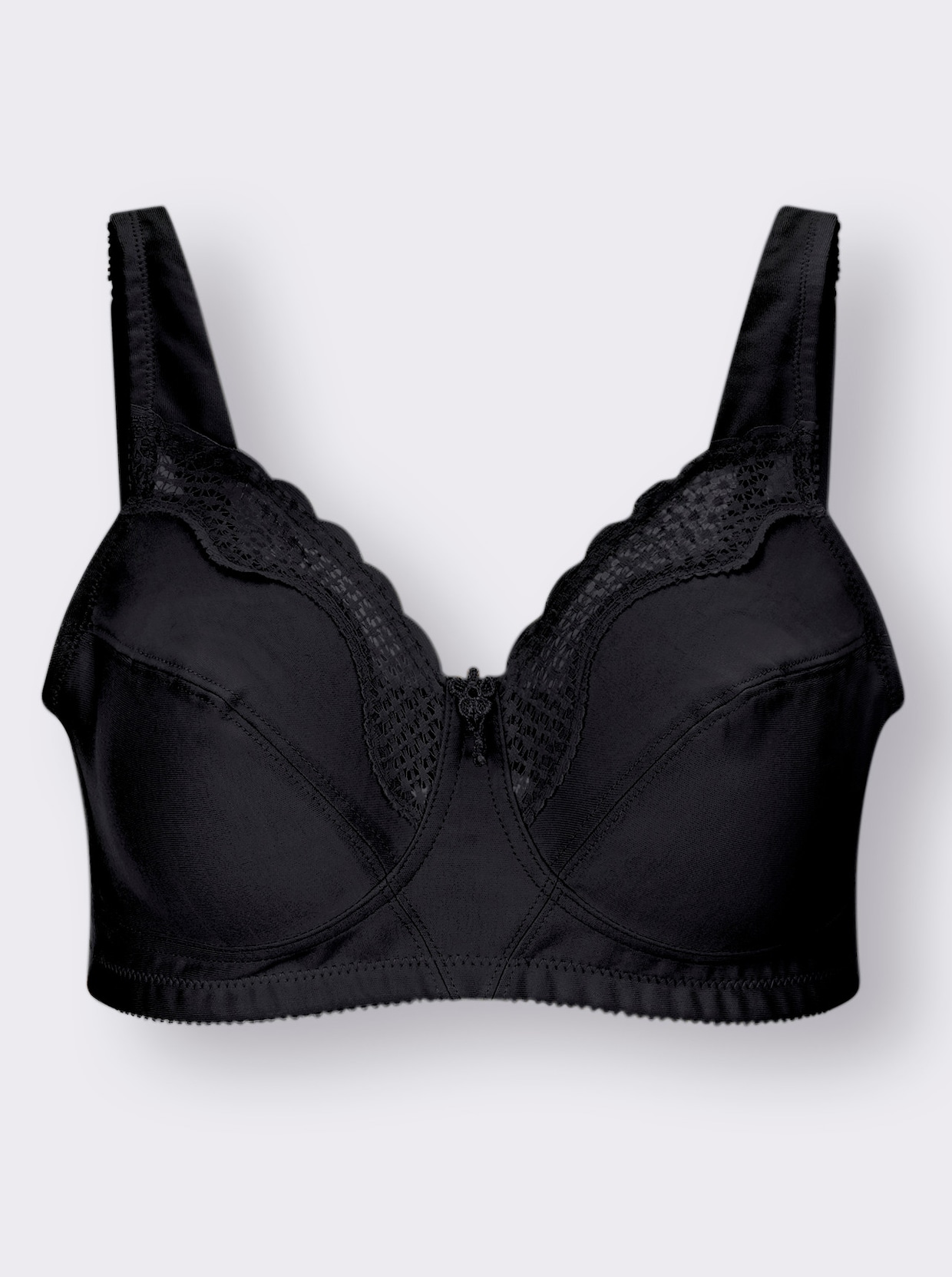 Exquisite Form BH ohne Bügel mit Spitze - schwarz