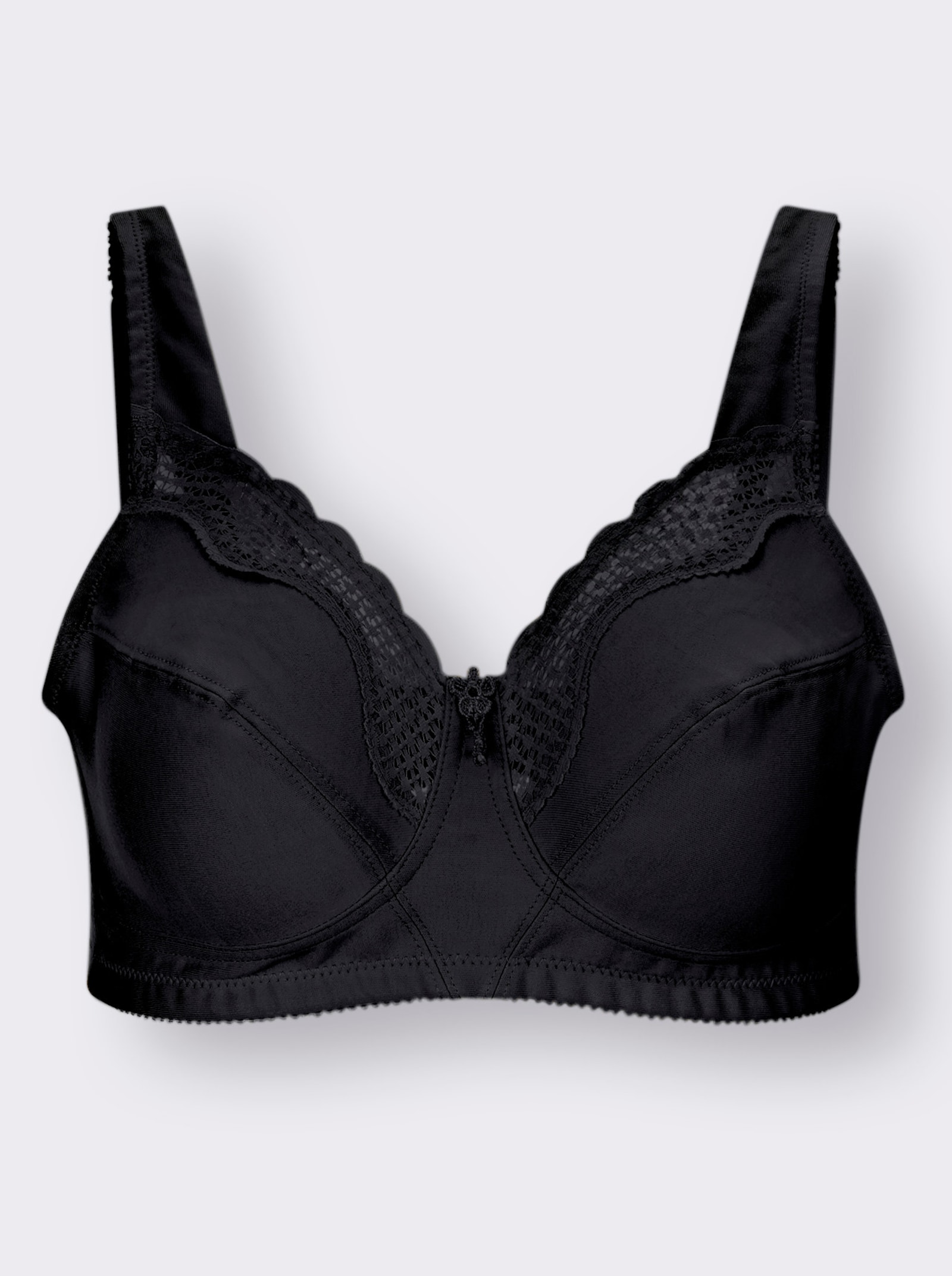 Exquisite Form BH ohne Bügel mit Spitze - schwarz