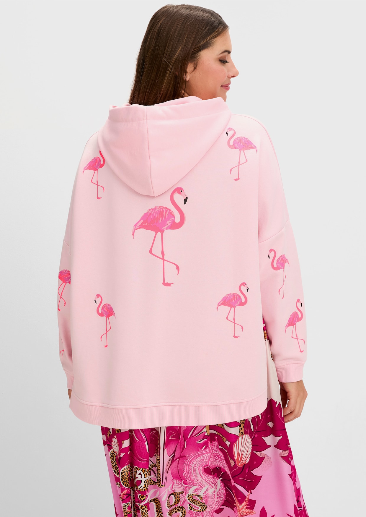sheego loves miss goodlife Kapuzensweatshirt - rosé-gemustert