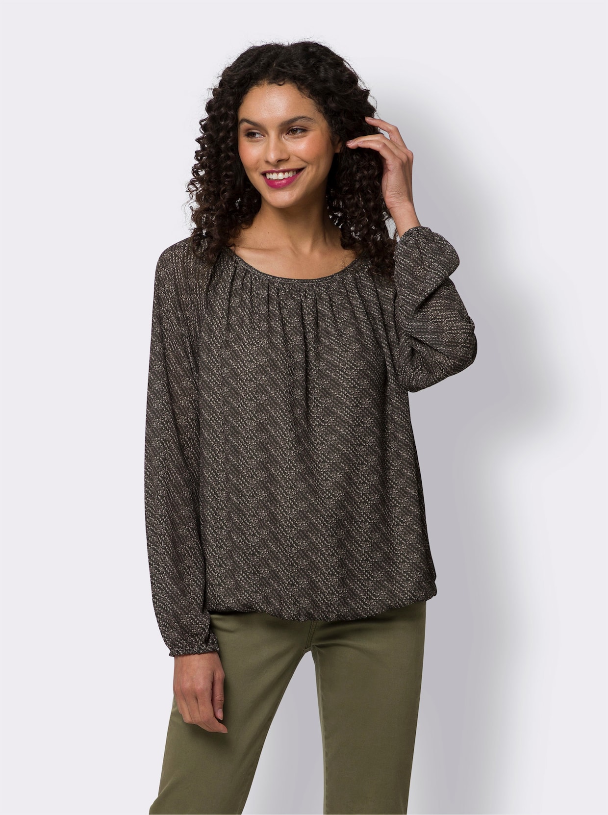 heine Blouse met print - grafiet/sesam bedrukt