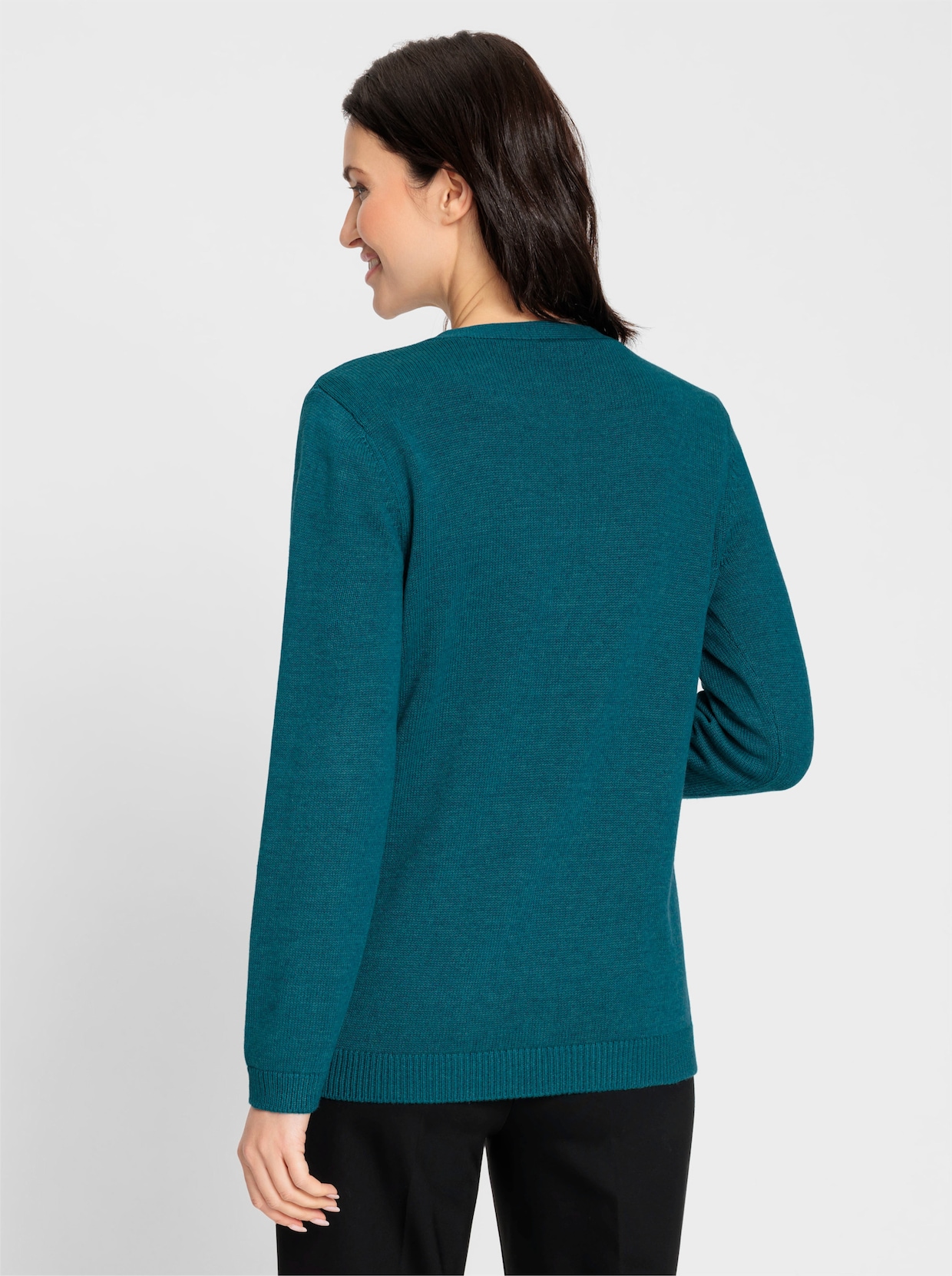Strickjacke - aquapetrol-meliert