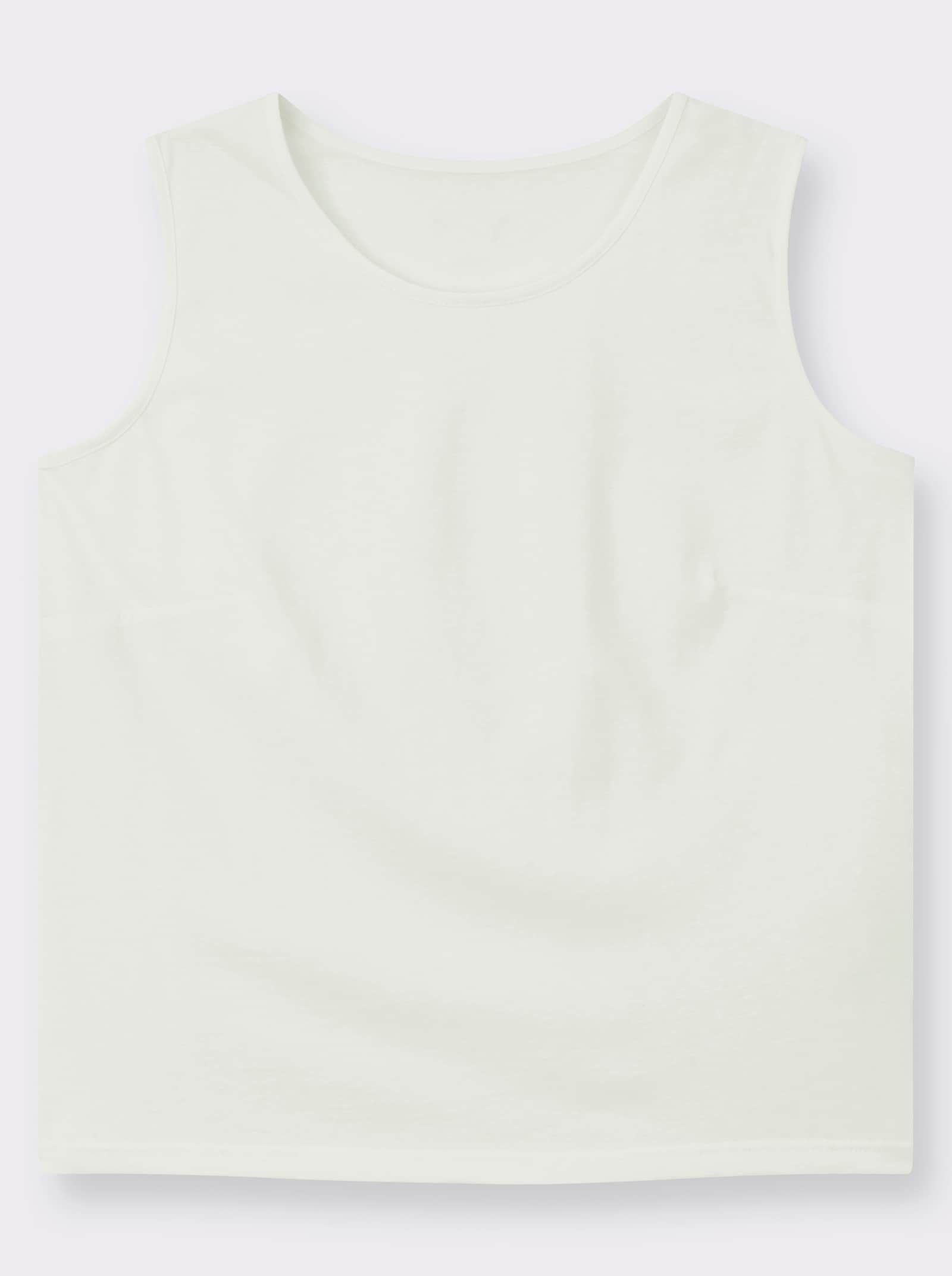 Trägertop mit Rundhals-Ausschnitt - ecru