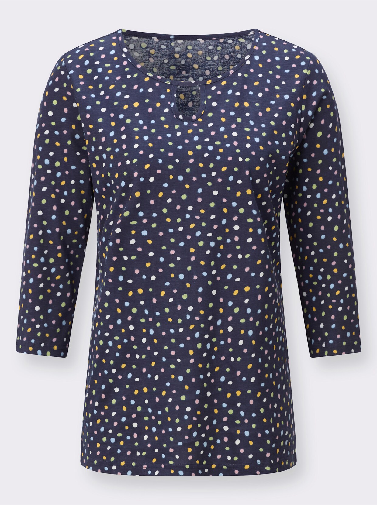 3/4-Arm-Shirt mit Grafik-Druck - marine-bedruckt