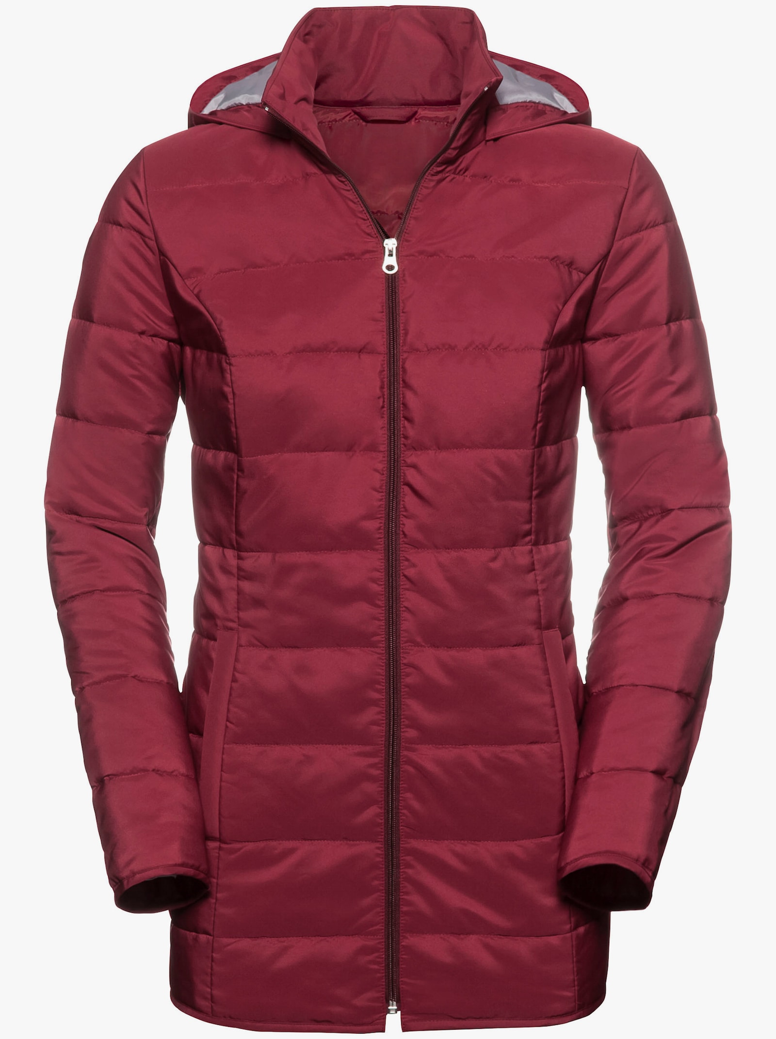 Steppjacke mit Kapuze, wärmend - bordeaux