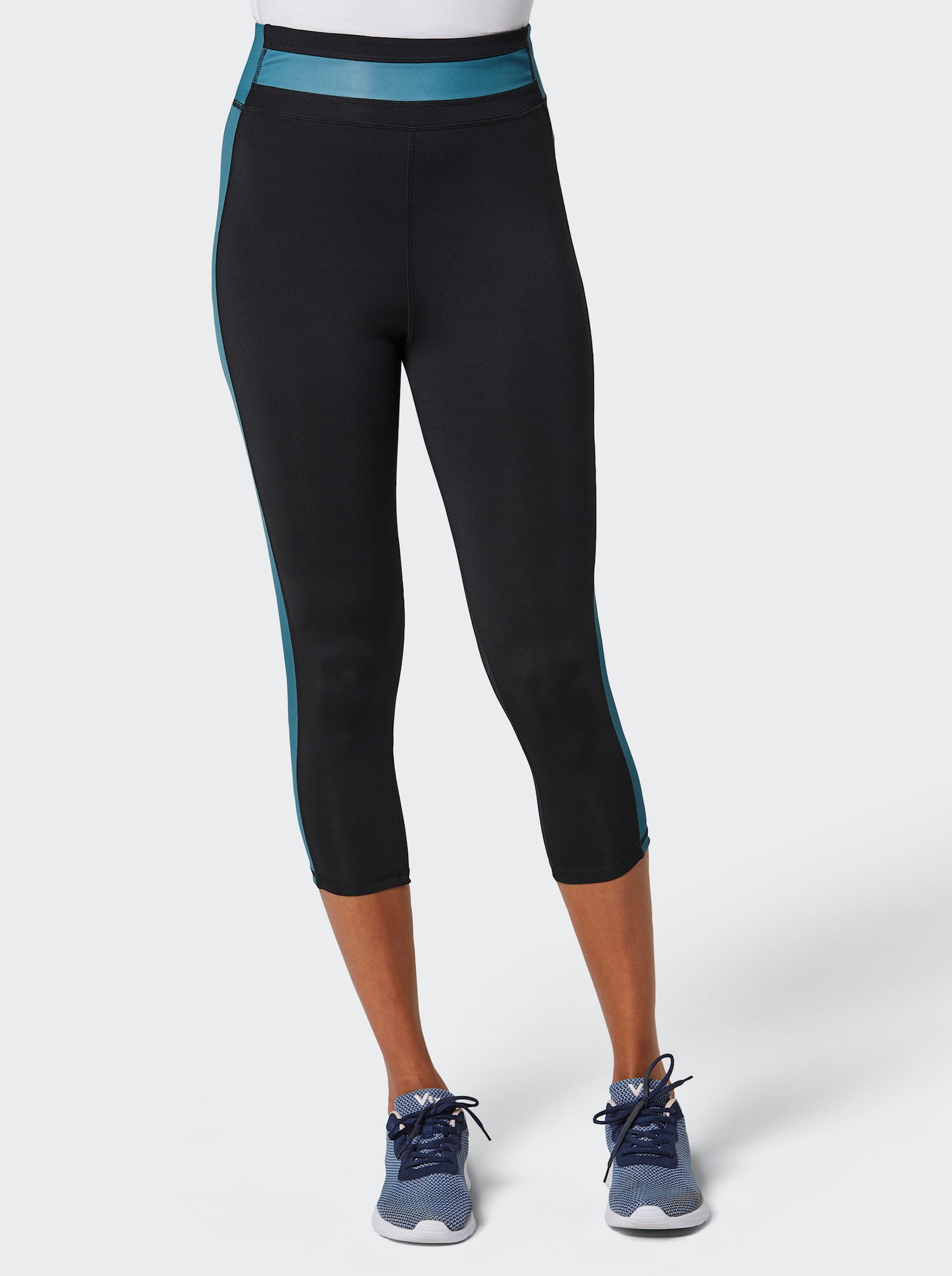 Catamaran Sports Funktionshose in 7/8-Länge - schwarz-topas