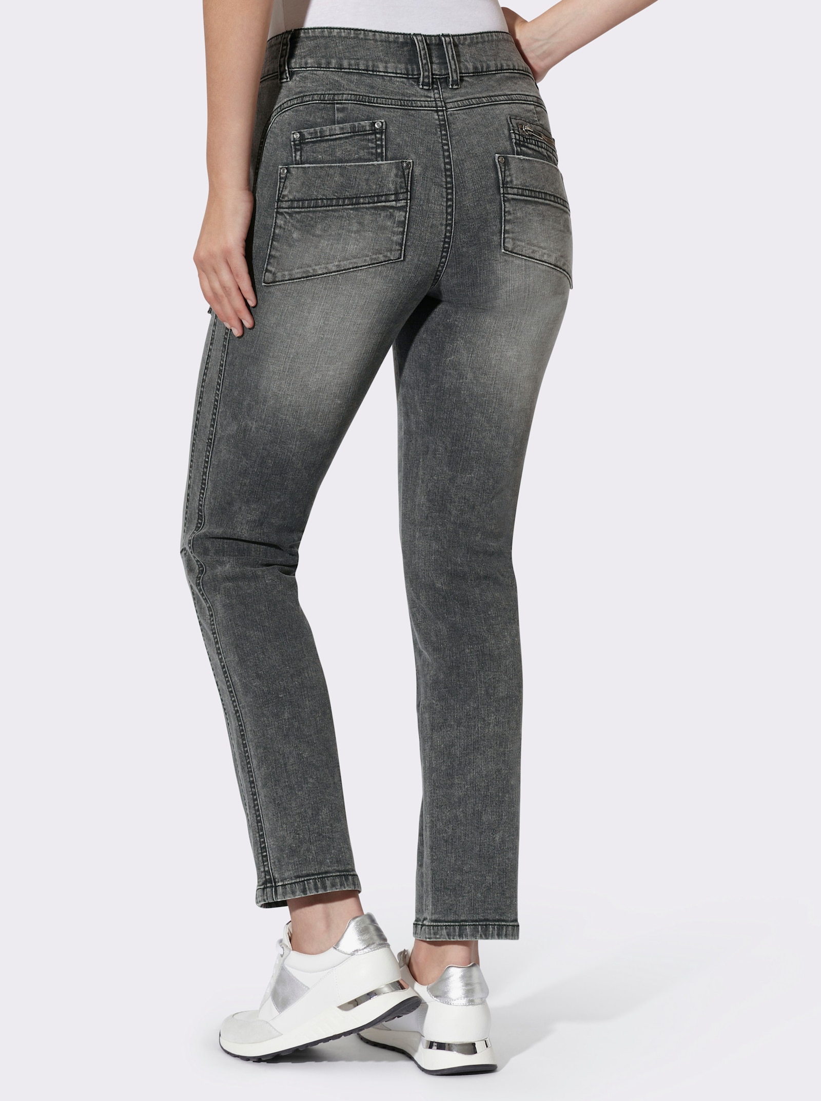 heine Jeans mit Push-up-Effekt - grey denim