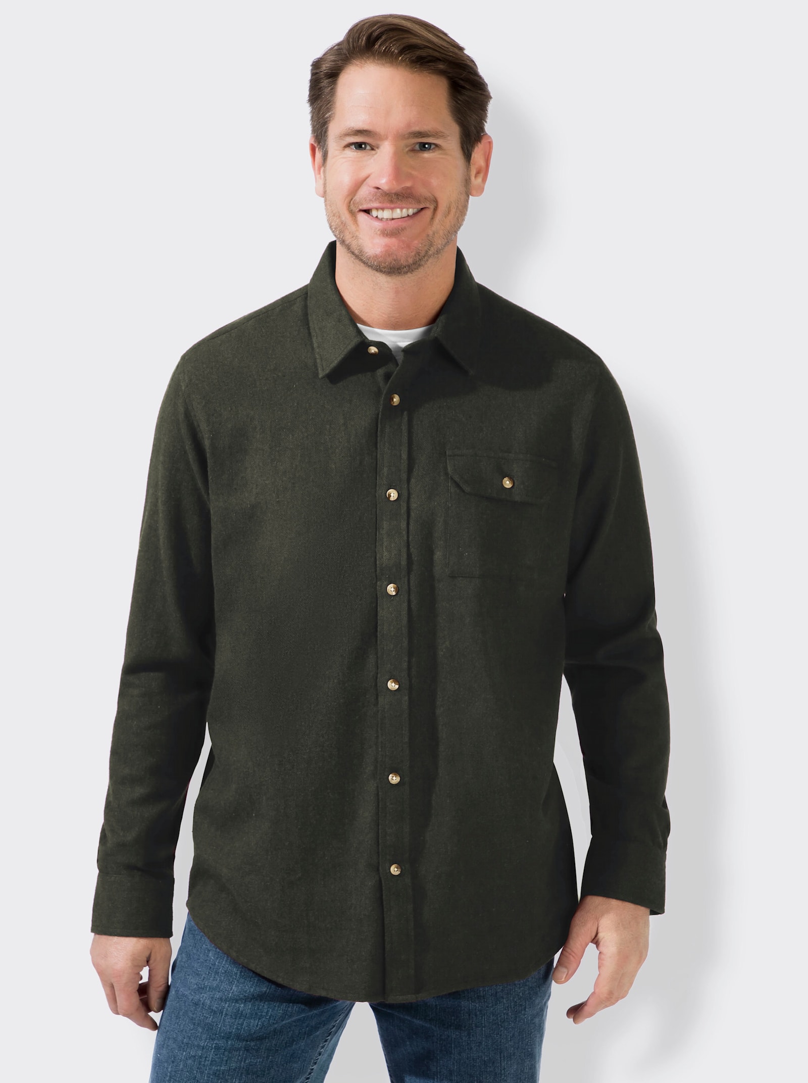 Catamaran Košile s dlouhým rukávem - olivová