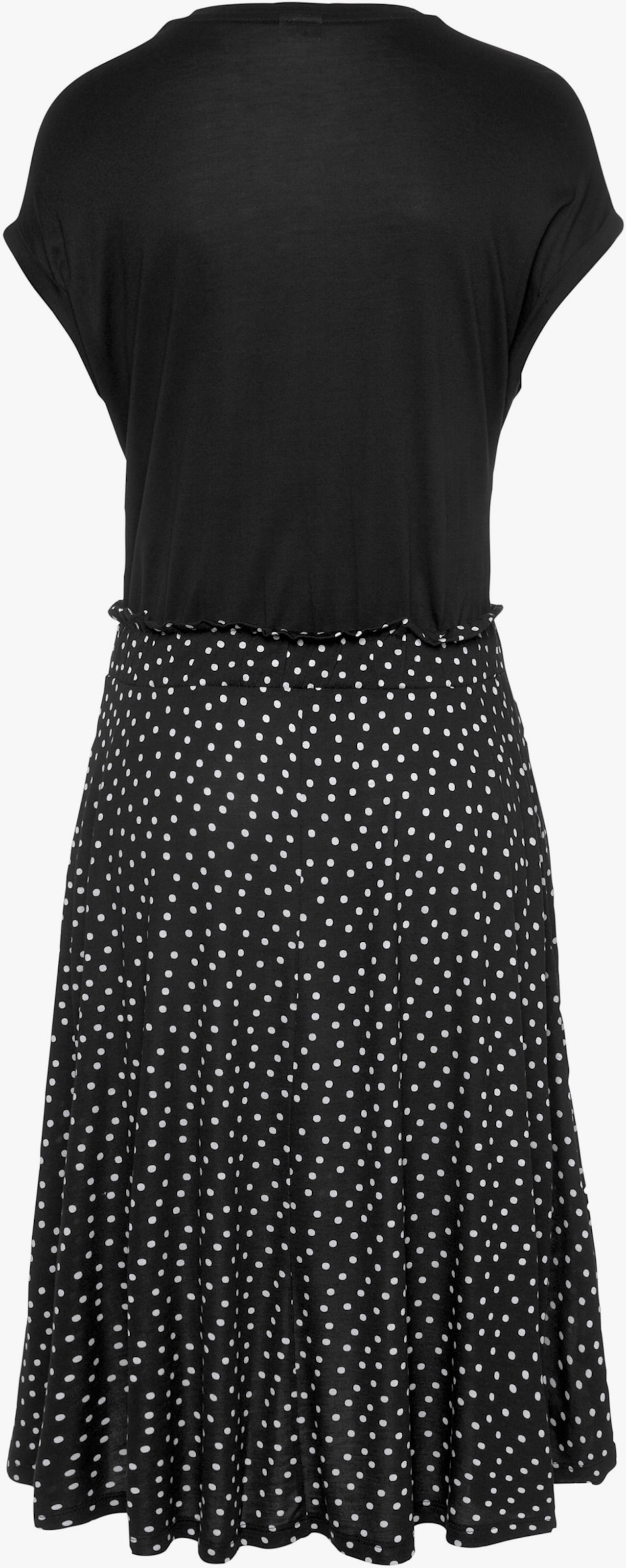 Beachtime Jerseykleid - schwarz-gepunktet-bedruckt