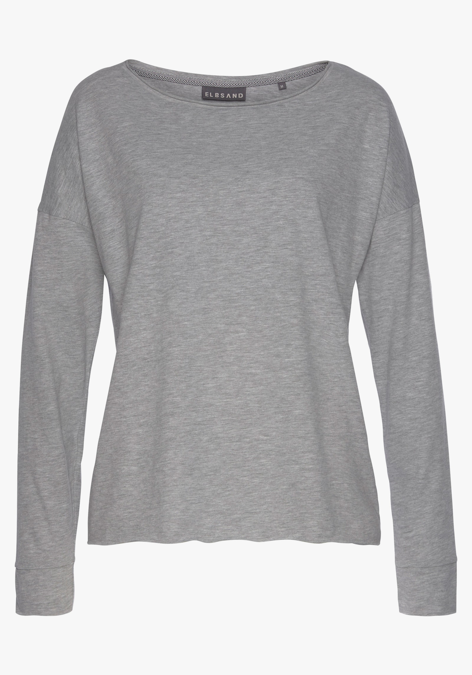 Elbsand Langarmshirt - grau meliert