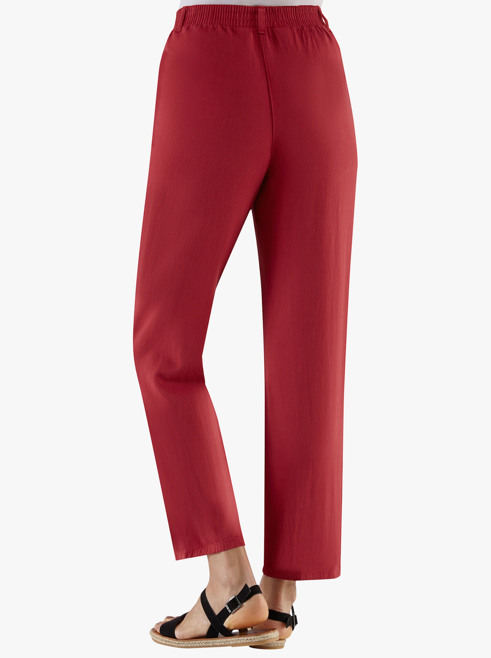 Schlupfhose aus Baumwolle, pflegeleicht - weinrot