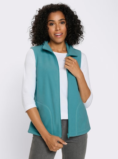 Fleeceweste mit Stehkragen - ozean