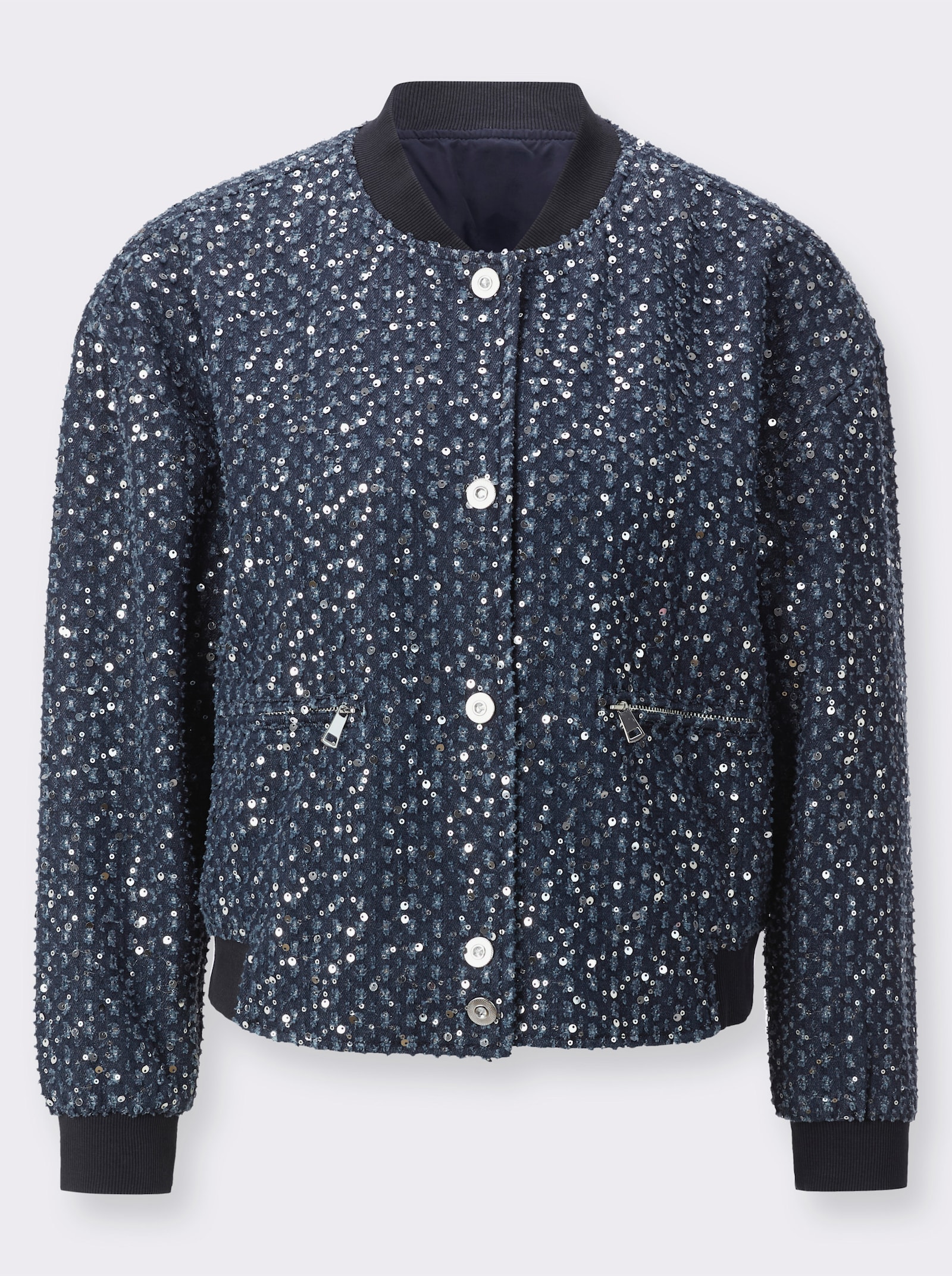 Blouson met glinsterende pailletten - dark-blue