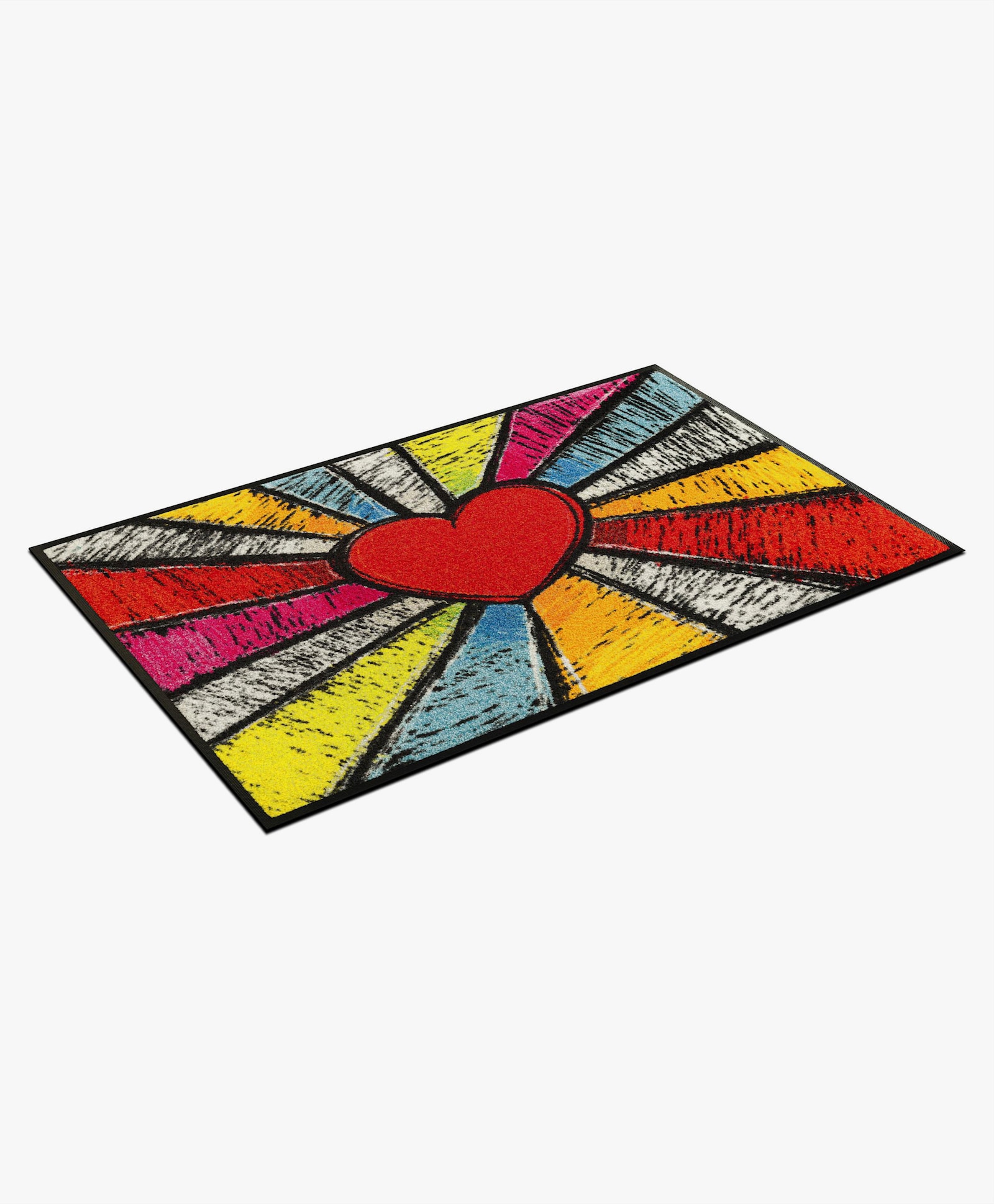 wash+dry by Kleen-Tex Fußmatte - rot-grau-gemustert