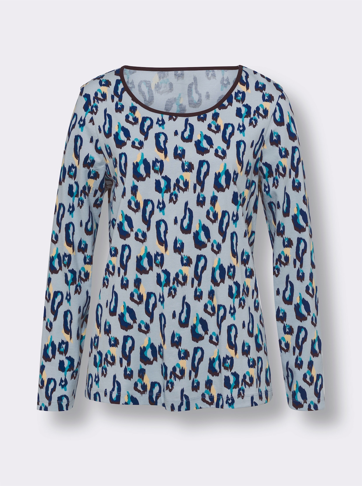 Shirt met lange mouwen - lichtblauw geprint