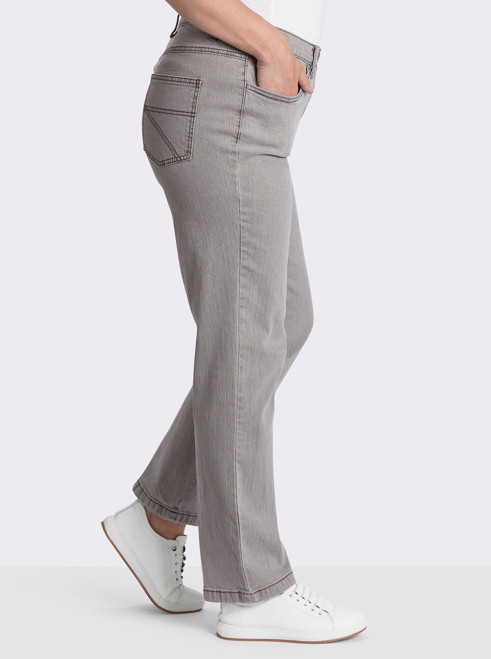 5-Pocket-Jeans mit Baumwoll-Stretch - grey-denim