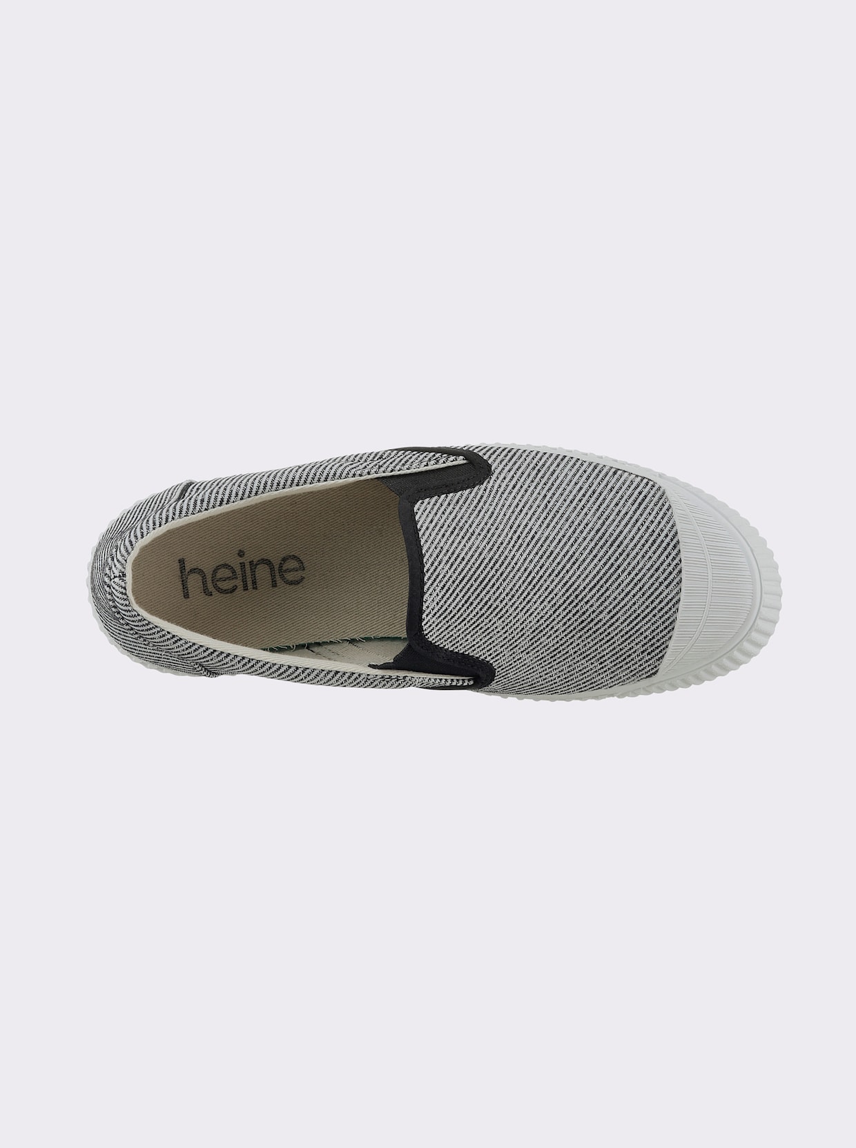 heine Slipper - weiß-schwarz