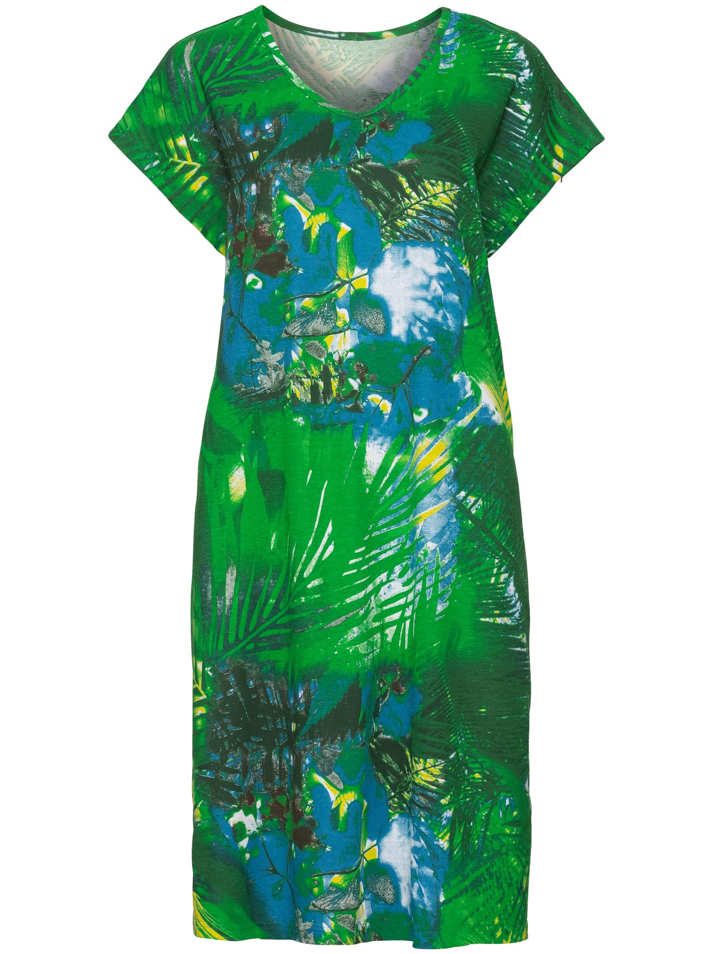 Sommerkleid - grün-blau-bedruckt