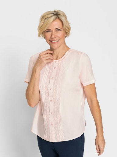 Blouse met korte mouwen - lichtroze