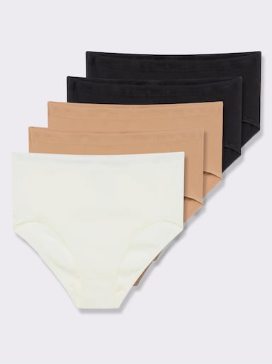 Speidel Taillenslip mit Doppelzwickel - 1x beige, 2x champagner, 2x schwarz