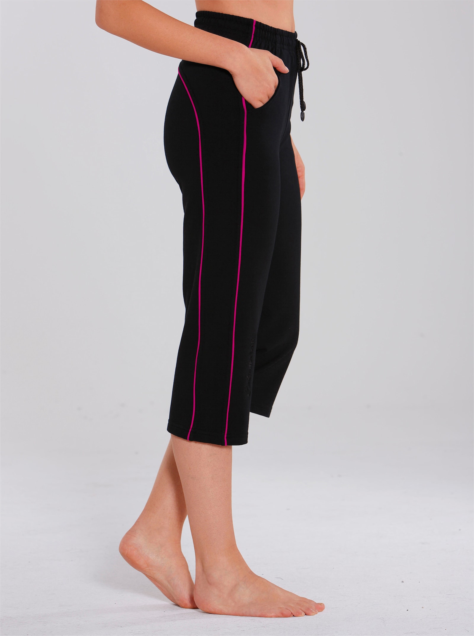 Catamaran Sports Freizeithose in 3/4-Länge - schwarz-pink