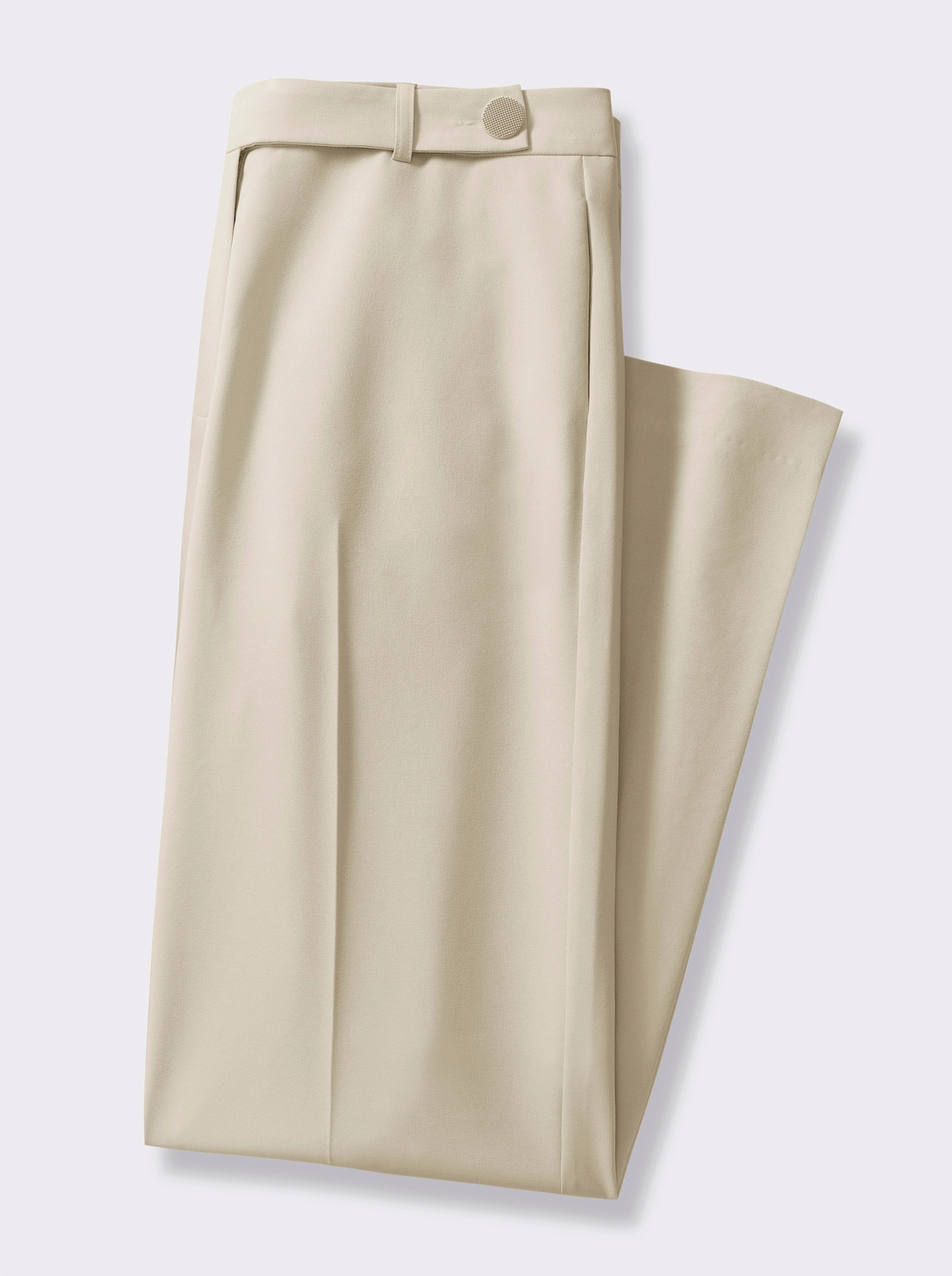 Hose mit Bügelfalten, pflegeleicht - sand