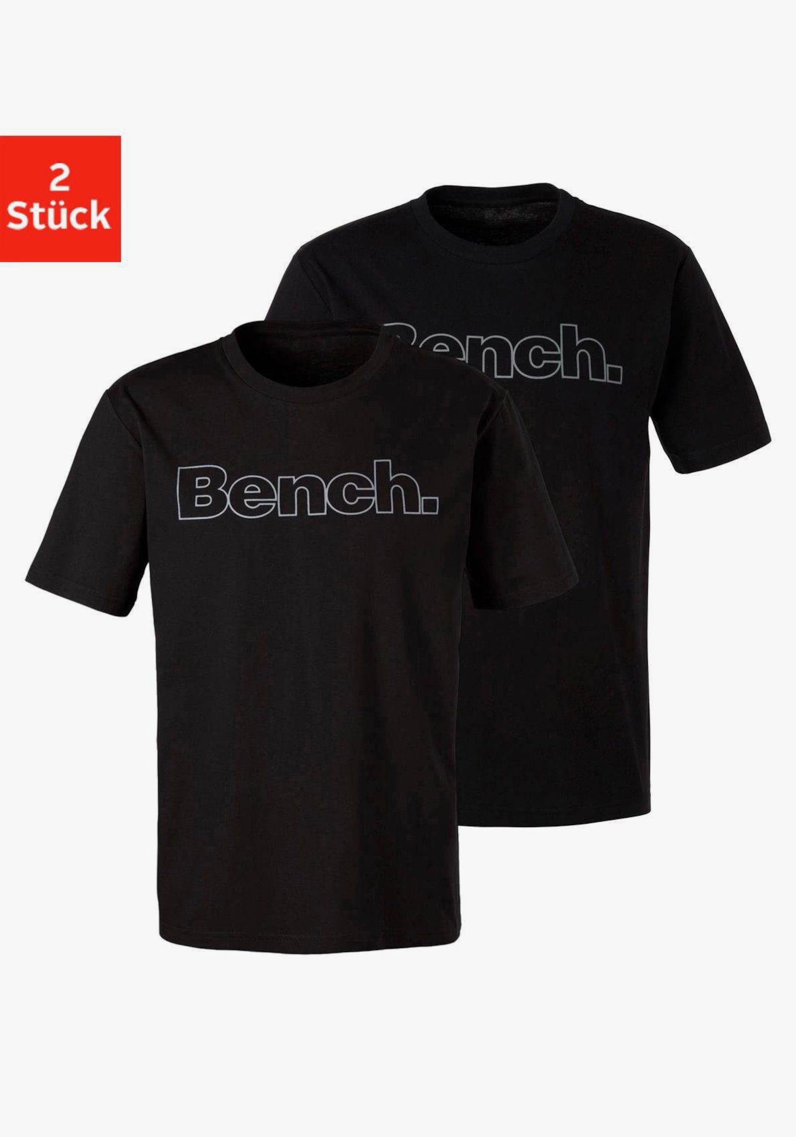 Bench. Loungewear T-Shirt - schwarz