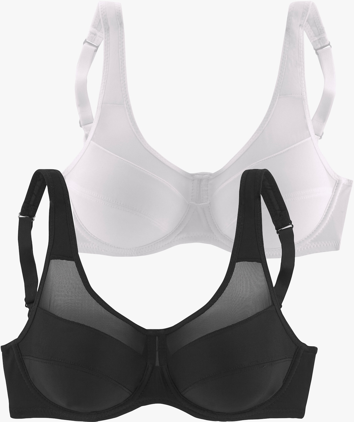 petite fleur Soutien-gorge à armatures - noir + blanc