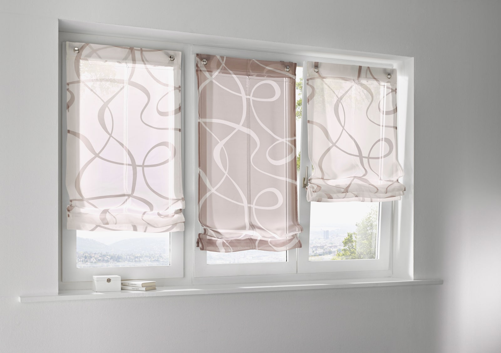 heine home Rímska roleta - hnedosivo-biela