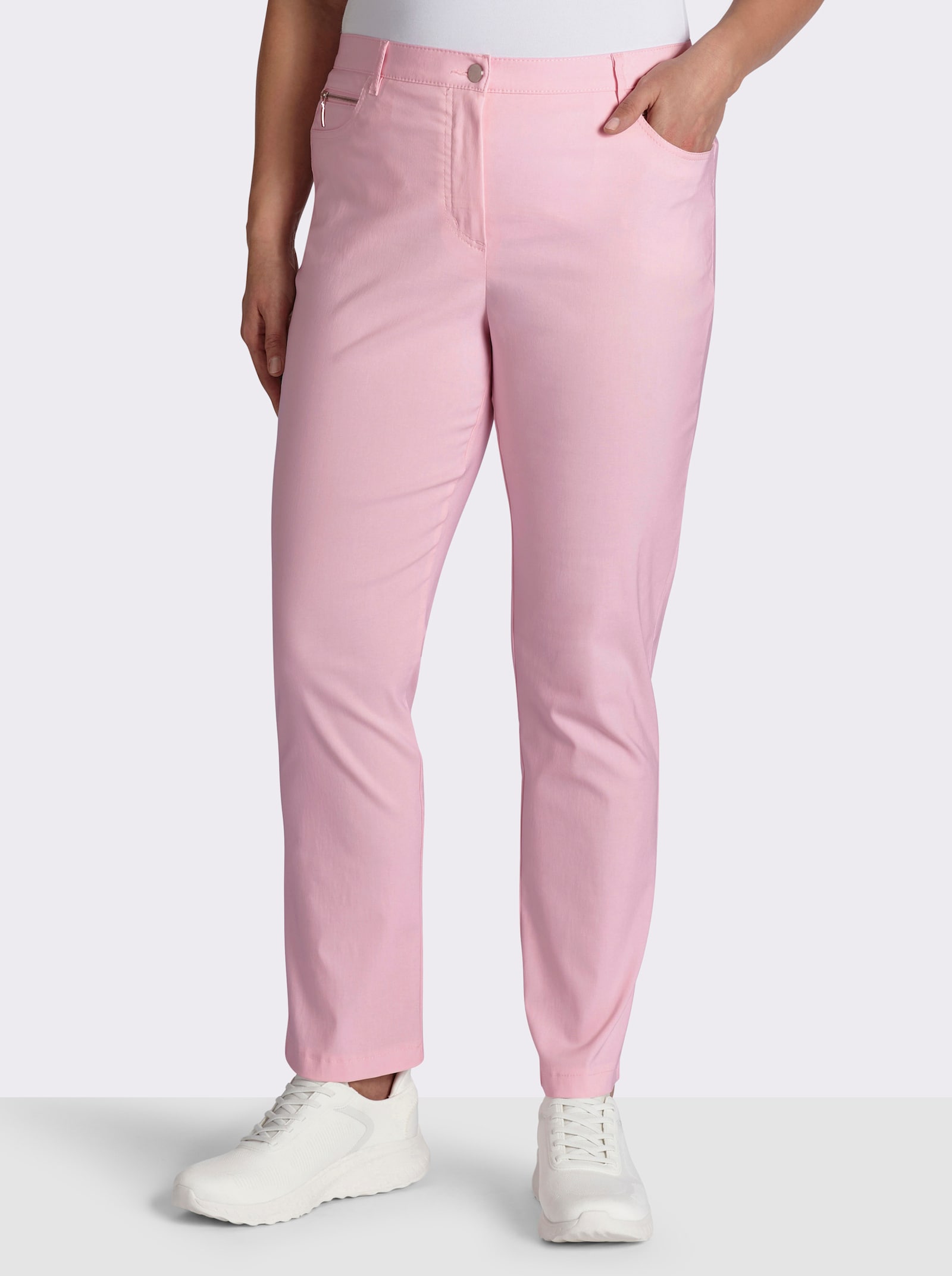 Stehmann Comfort line Stretch-Hose mit Zier-Taschen vorne - rosé