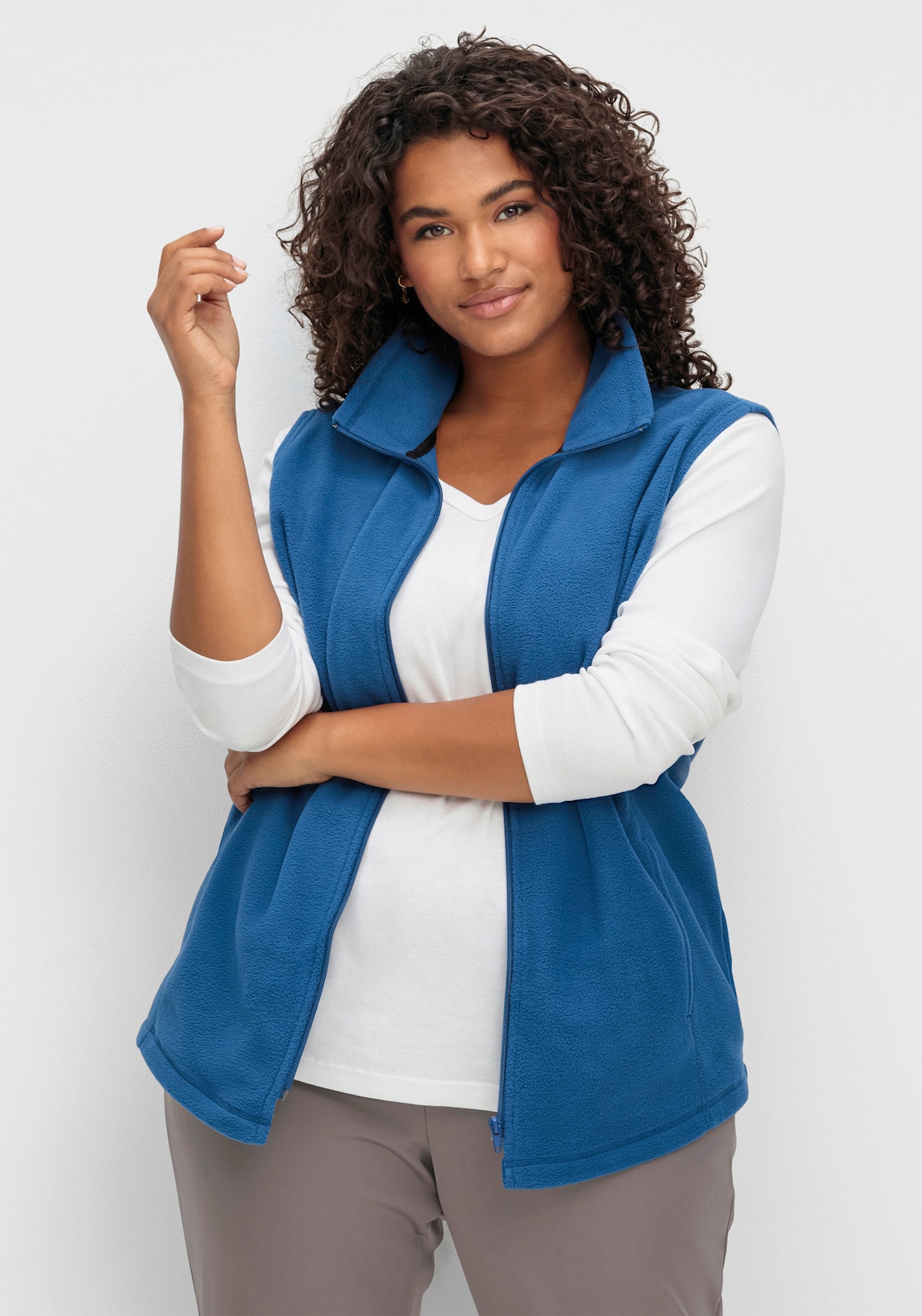 Fleeceweste mit Antipilling-Ausrüstung - nachtblau