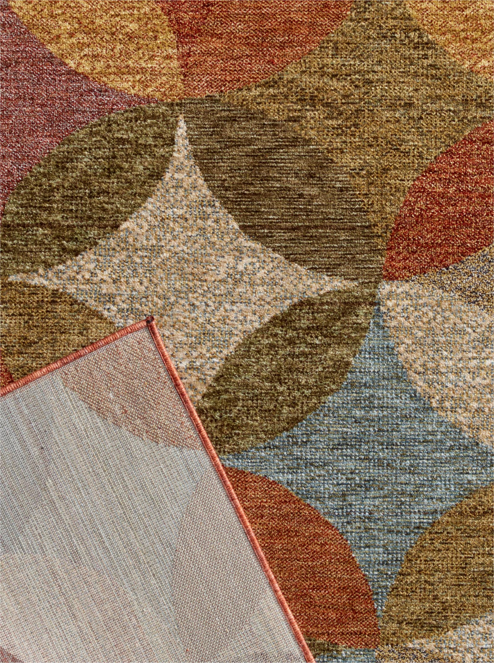 heine home Teppich - rot-marine-gemustert