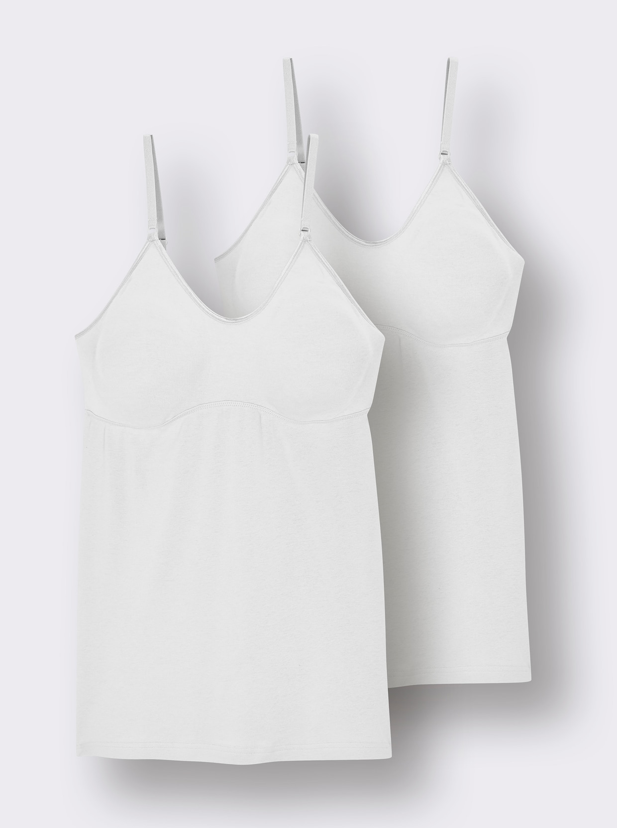 wäschepur BH-Hemd mit doppelt gemoldeten Cups - weiß