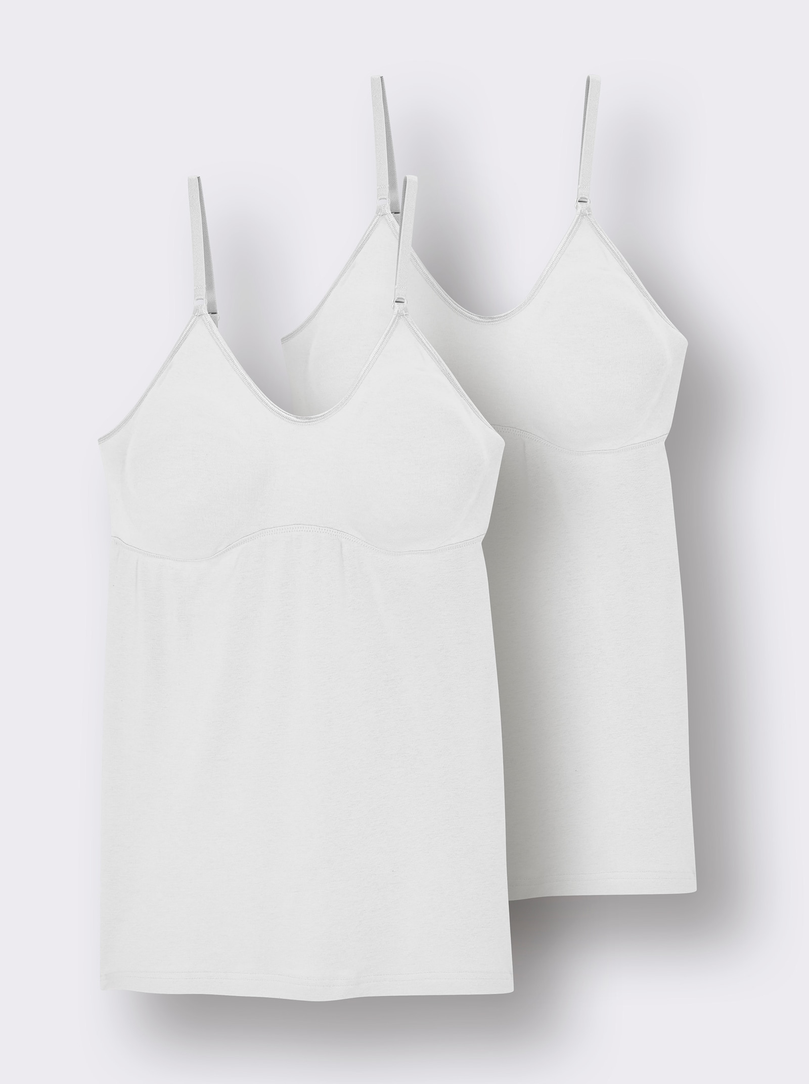 wäschepur BH-Hemd mit doppelt gemoldeten Cups - weiß