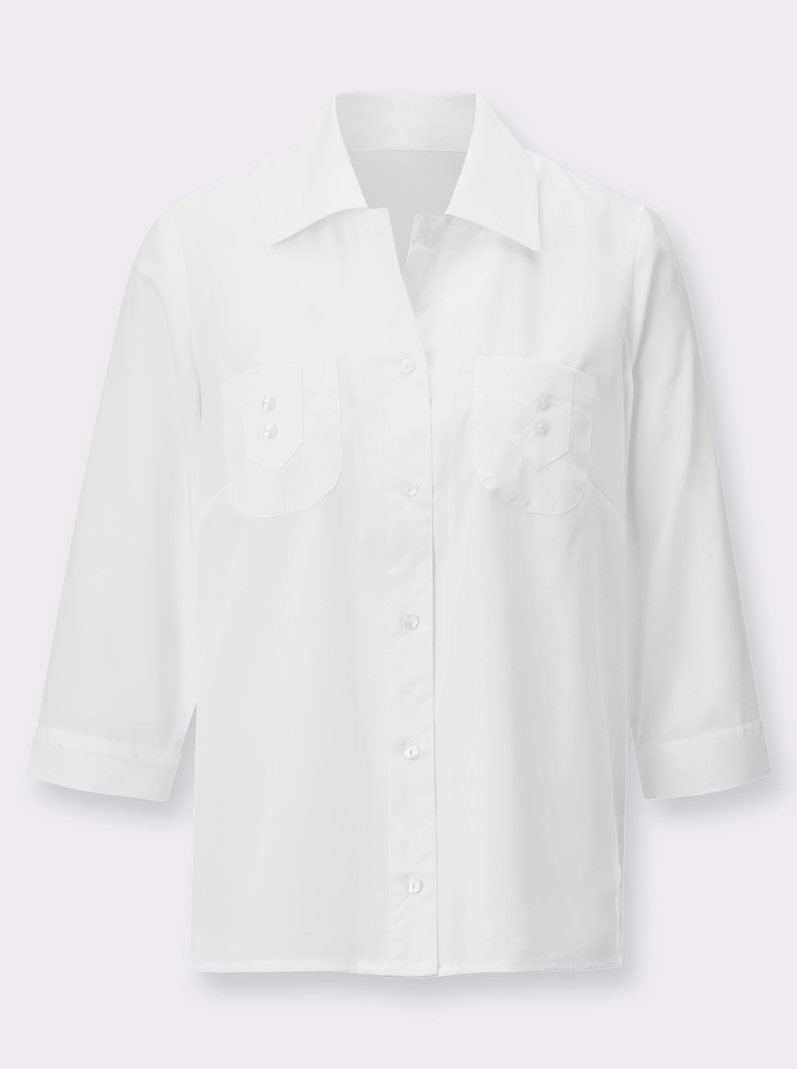 Crêpebluse in pflegeleichter Qualität - weiß