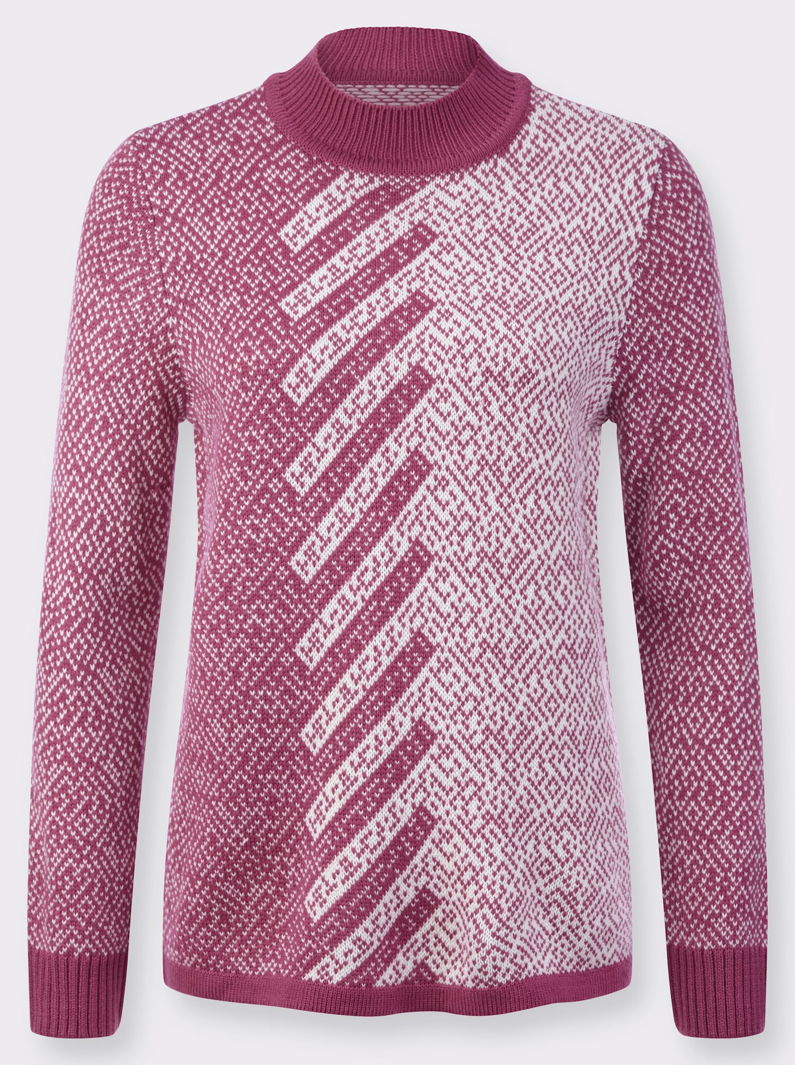 Pullover mit Jacquard-Dessin - erika-ecru-gemustert