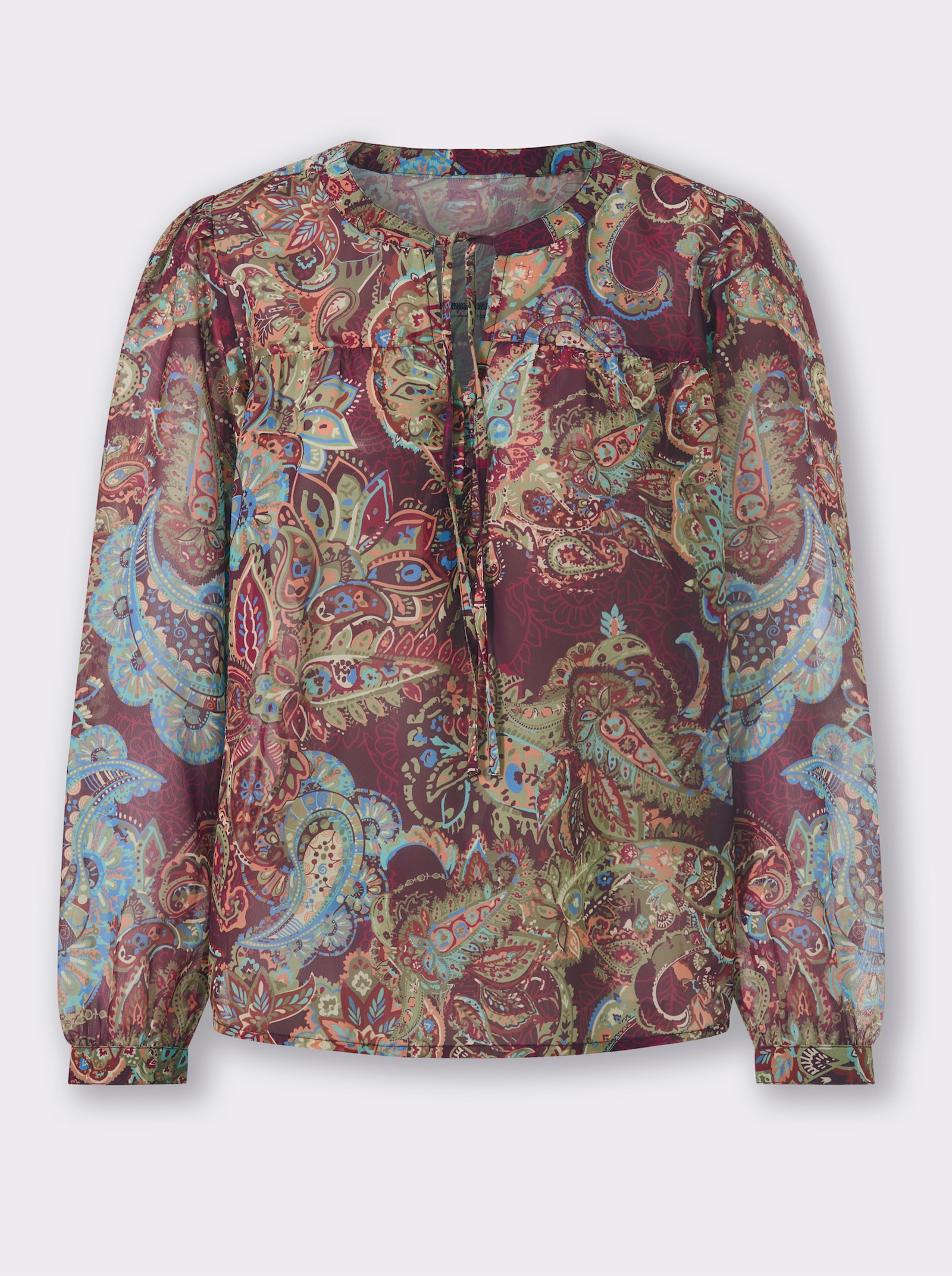 heine Druckbluse mit Paisley-Print - burgund-bedruckt