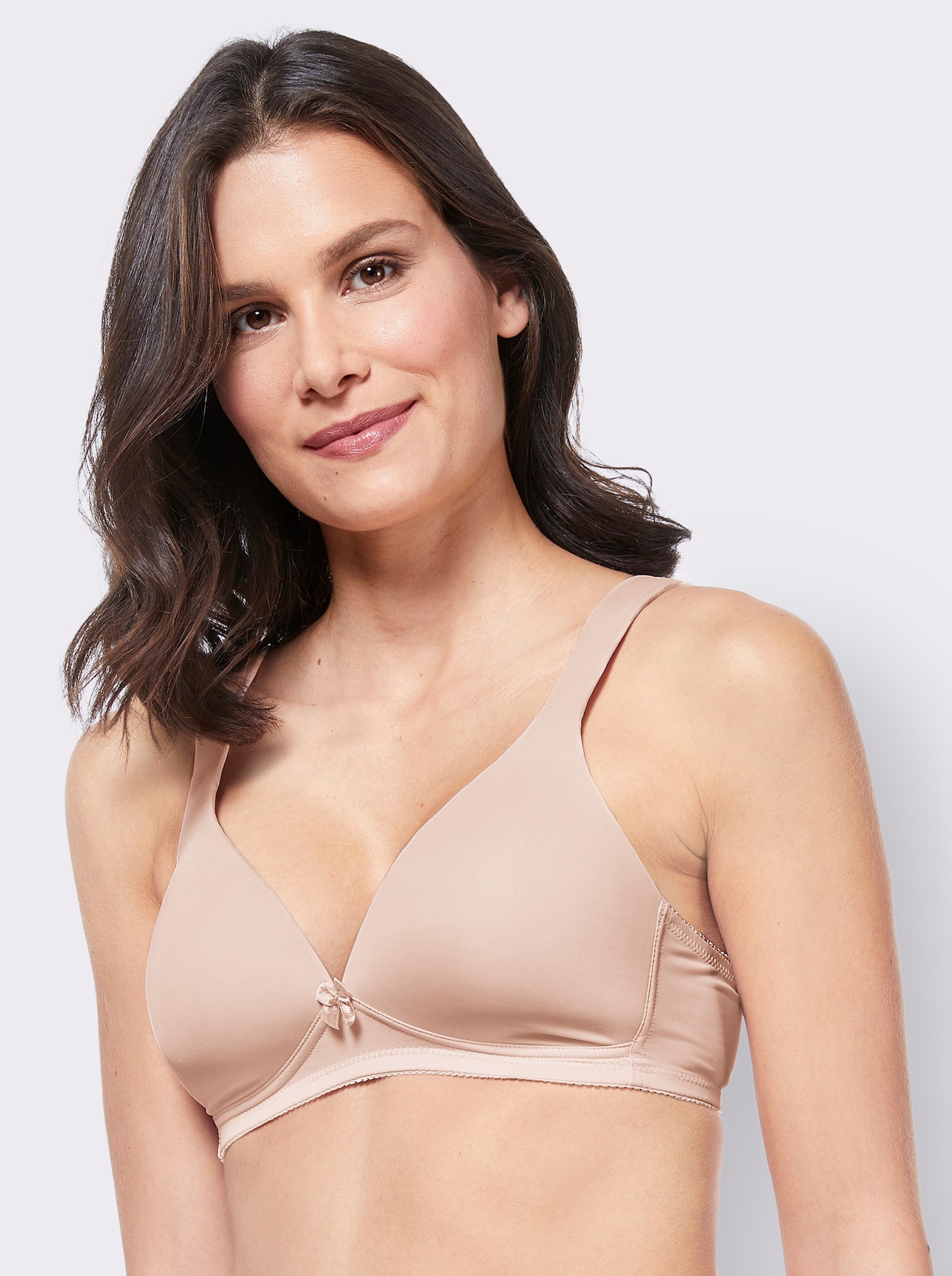 Naturana T-shirtbeha zonder beugel met comfortbandjes - poudre