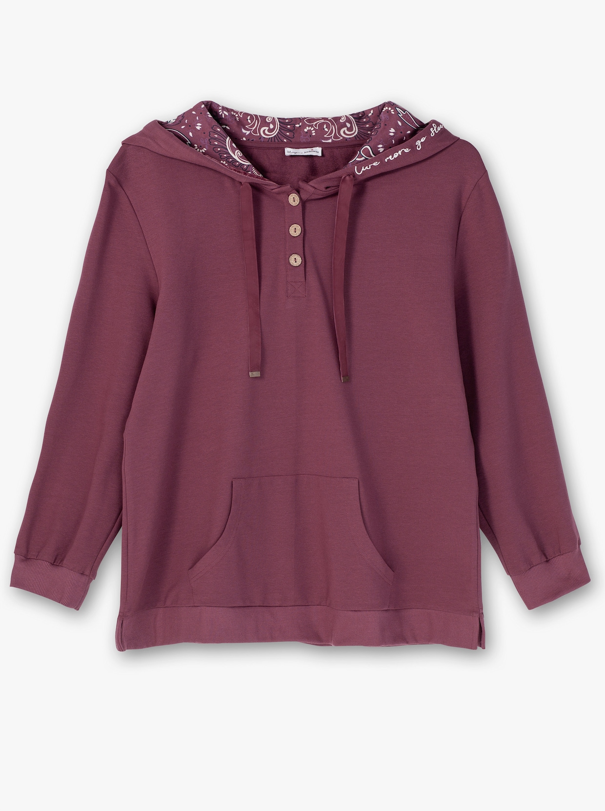 sheego by Joe Browns Kapuzensweatshirt - weinrot