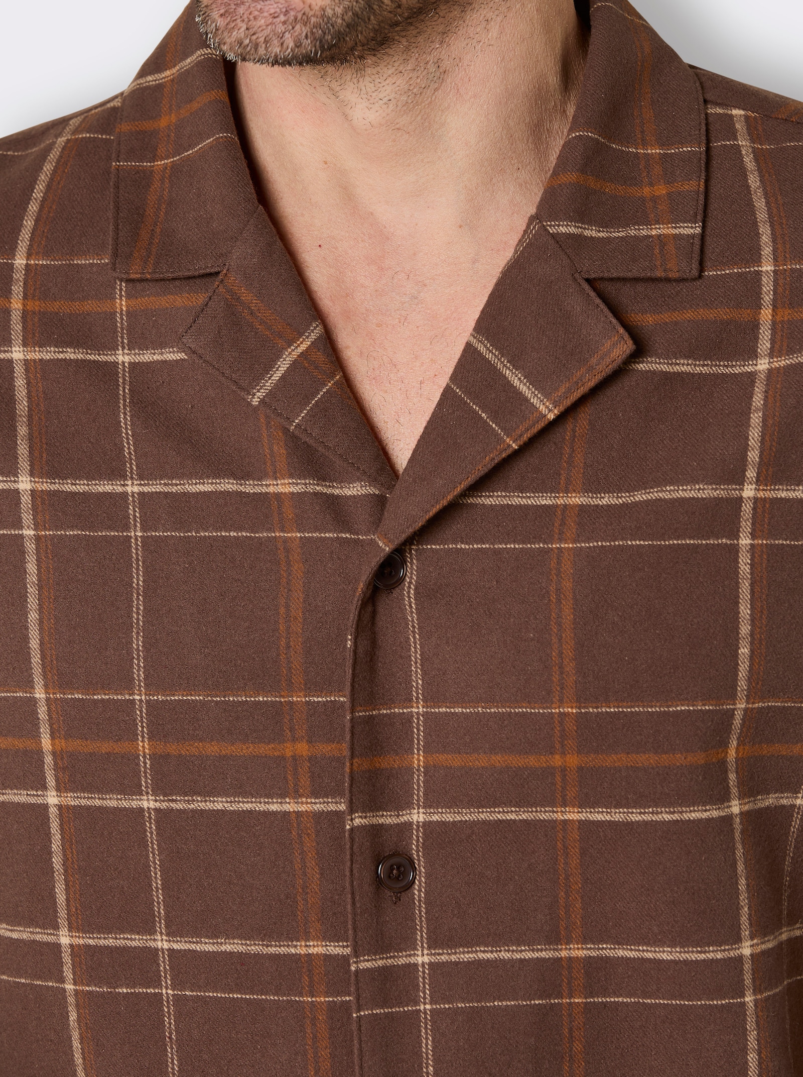 wäschepur men Pyjama - schoko-cognac-kariert