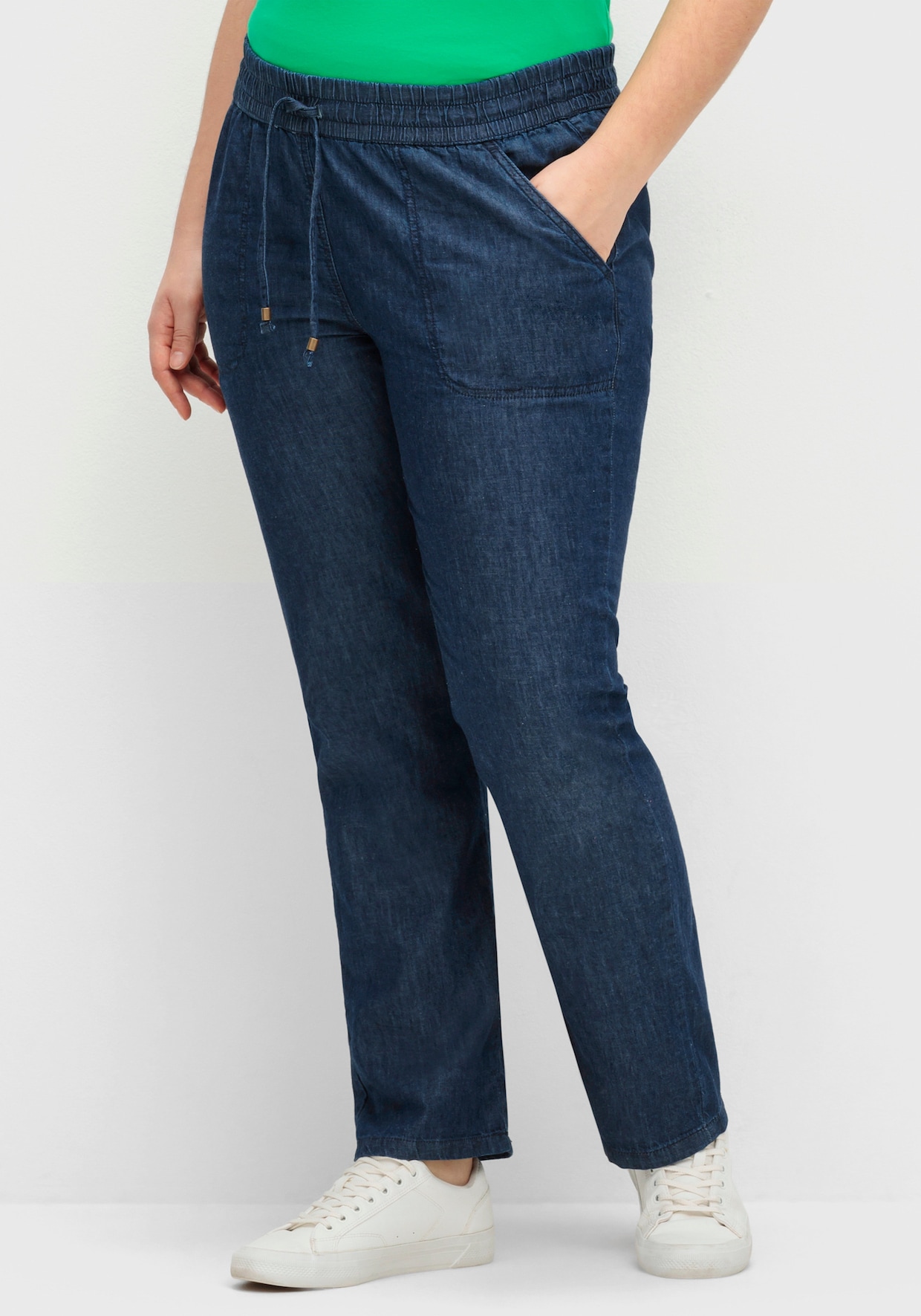 Schlupfjeans - blue-stone-washed
